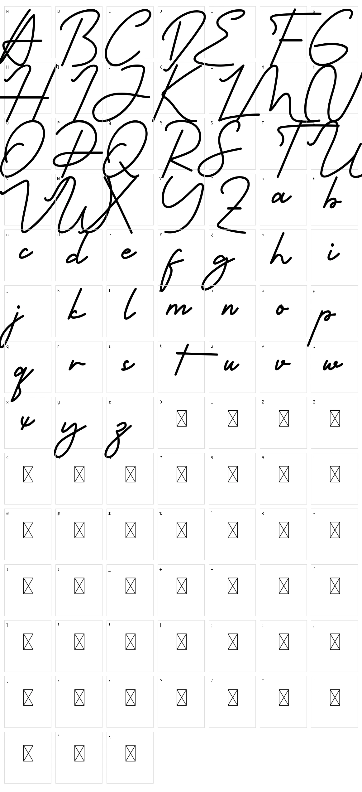 Seaways Character Set