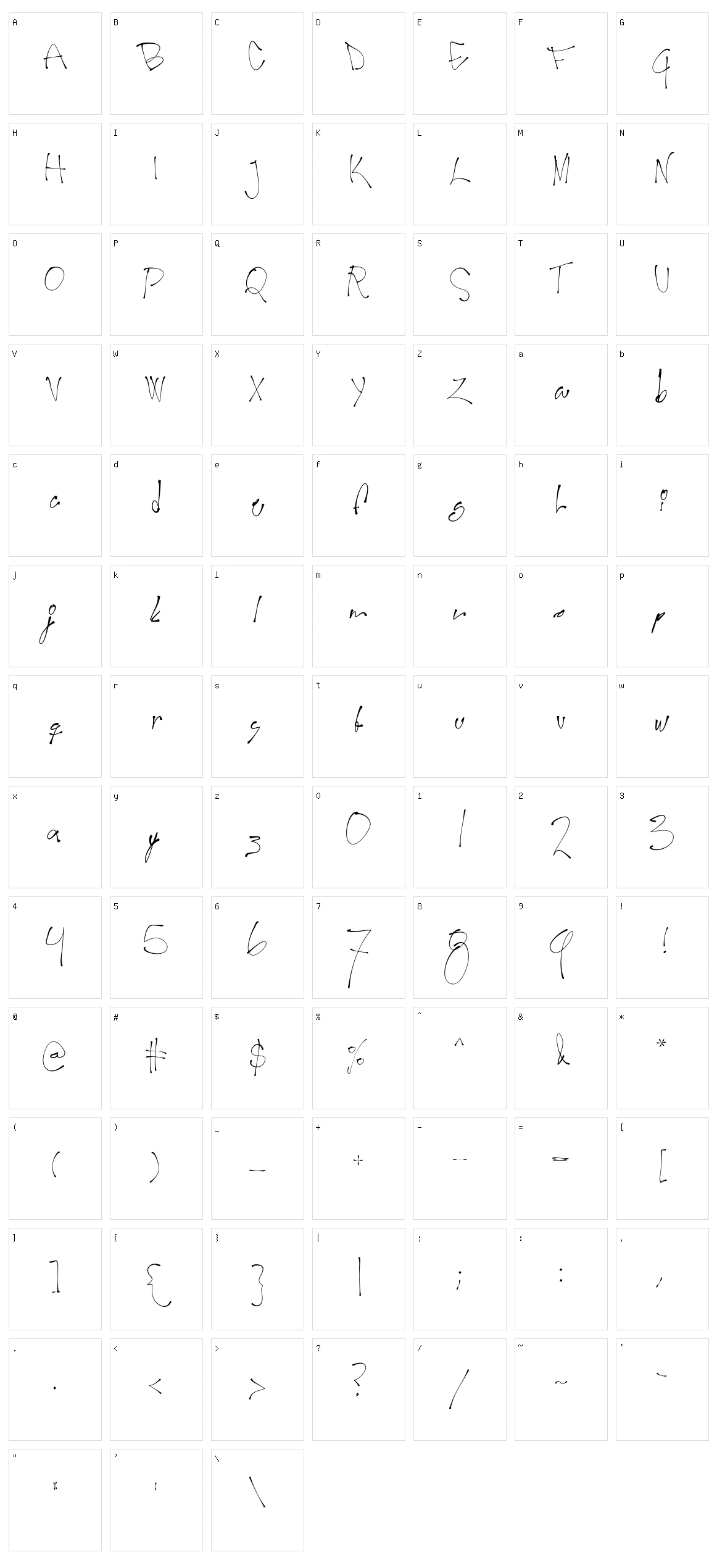 Second Lyrics Character Set