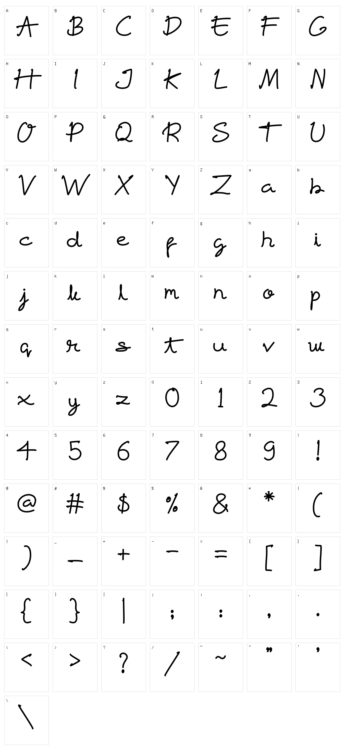 Sefiya Character Set