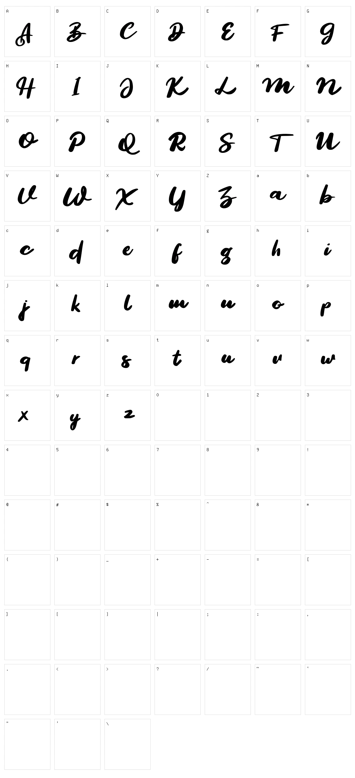 Segoul Character Set