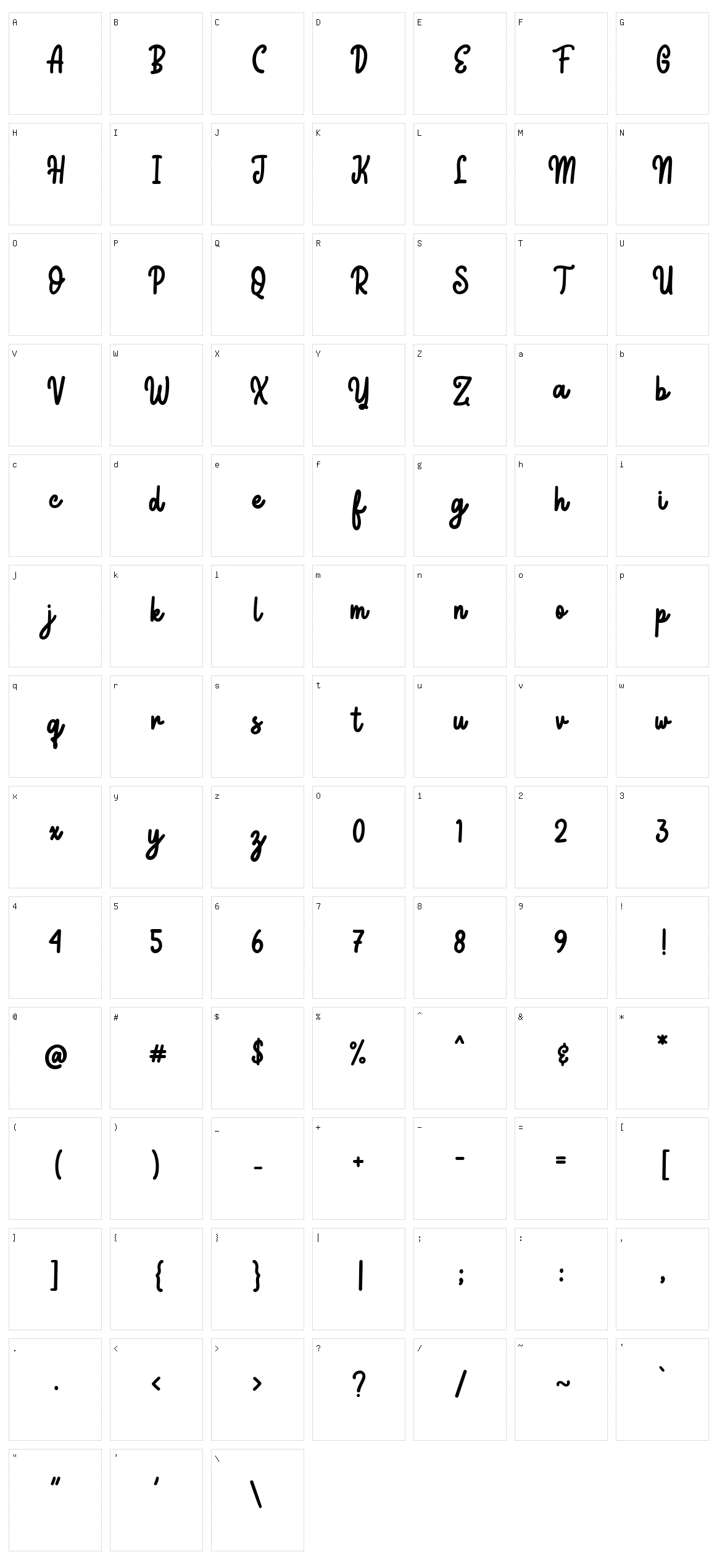 Seintolop Character Set