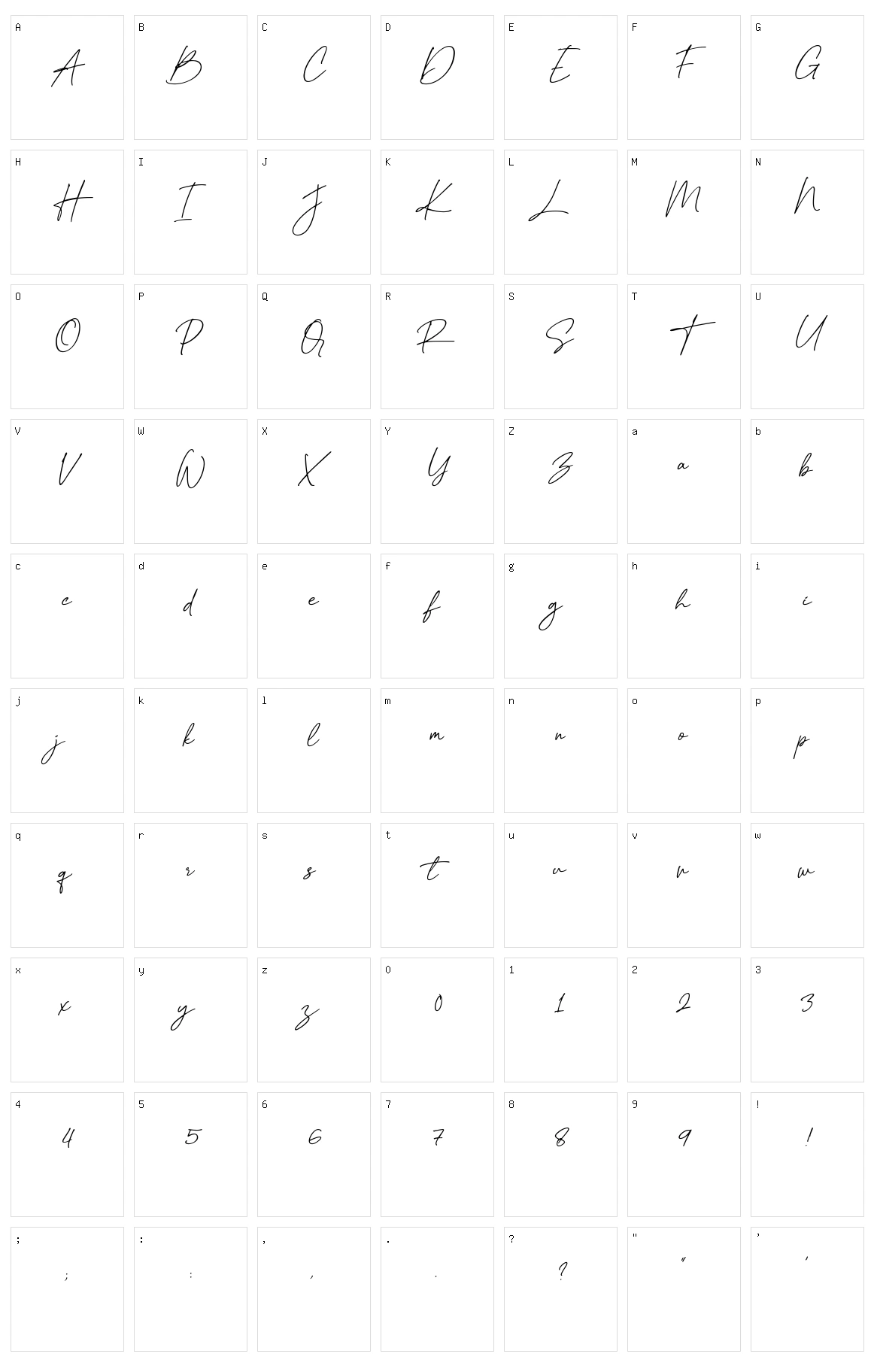 Selliboy Character Set