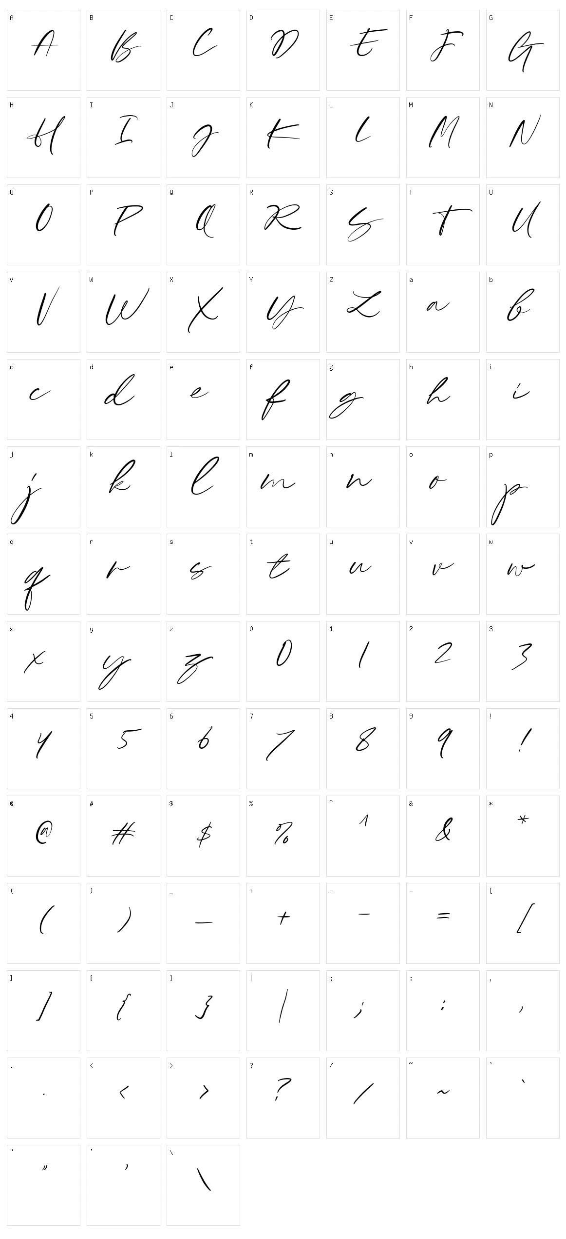 Sellina Word Character Set
