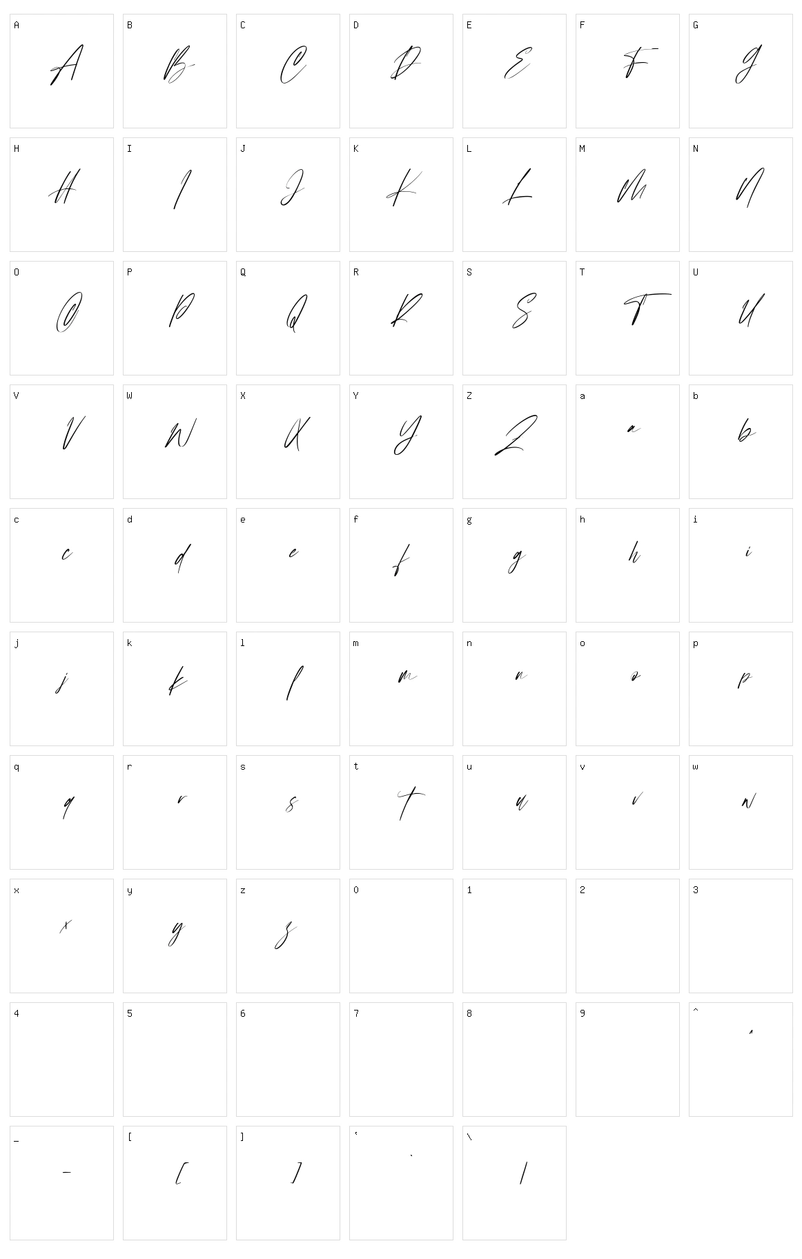 Sellyamor Character Set