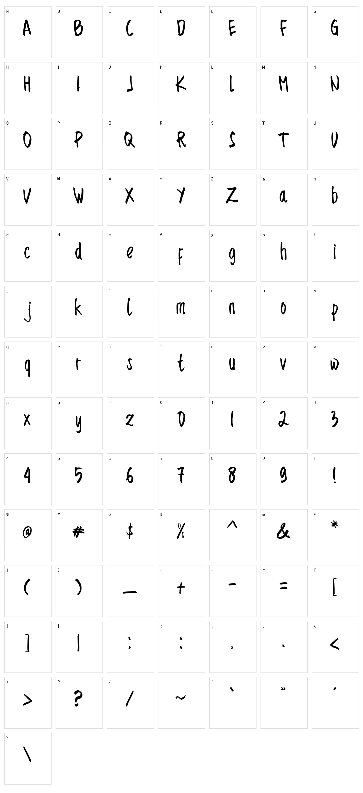 Sencillo Handdrawn Character Set