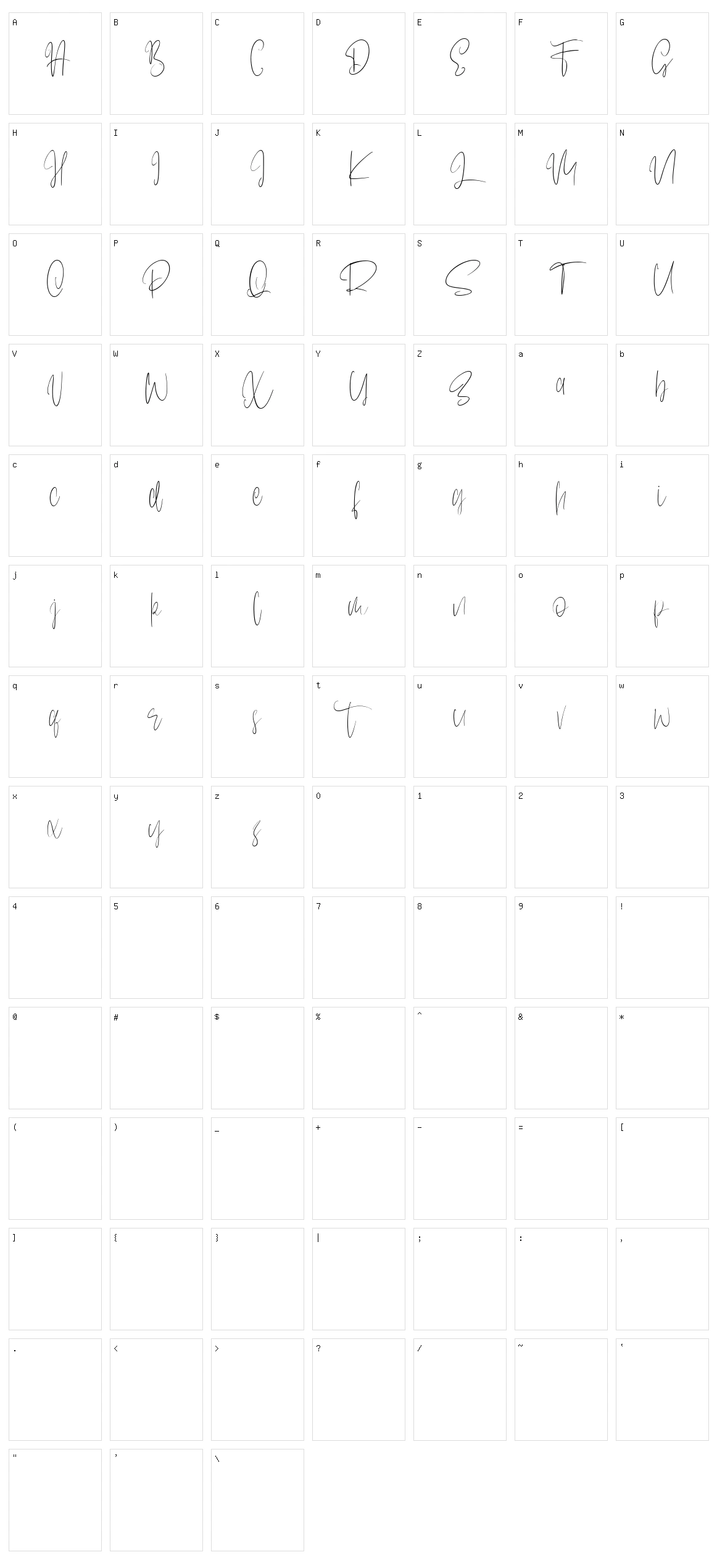 Sentilum Character Set