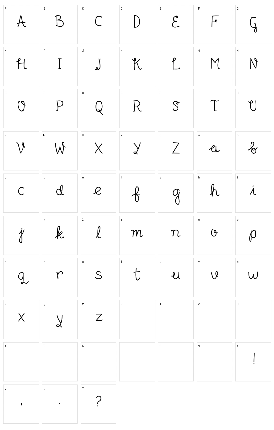 Senyum Character Set