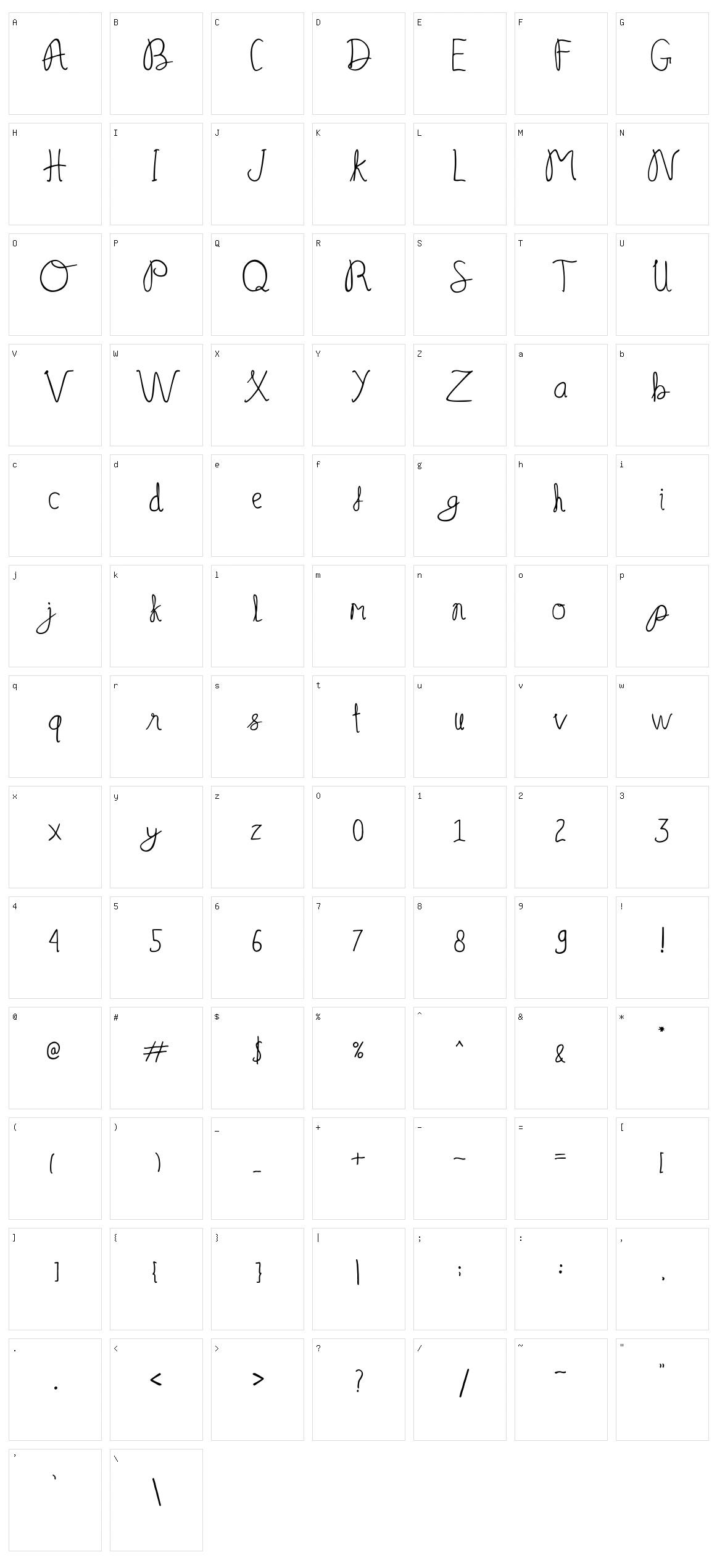Serelo Manisse Character Set