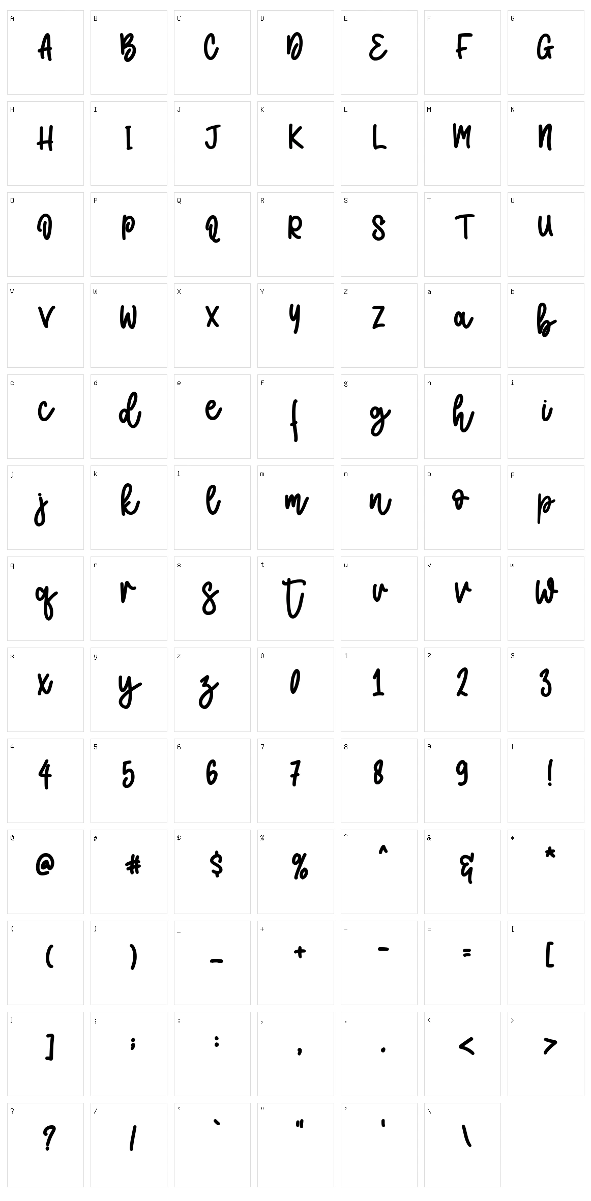 Seruput Kopi Character Set