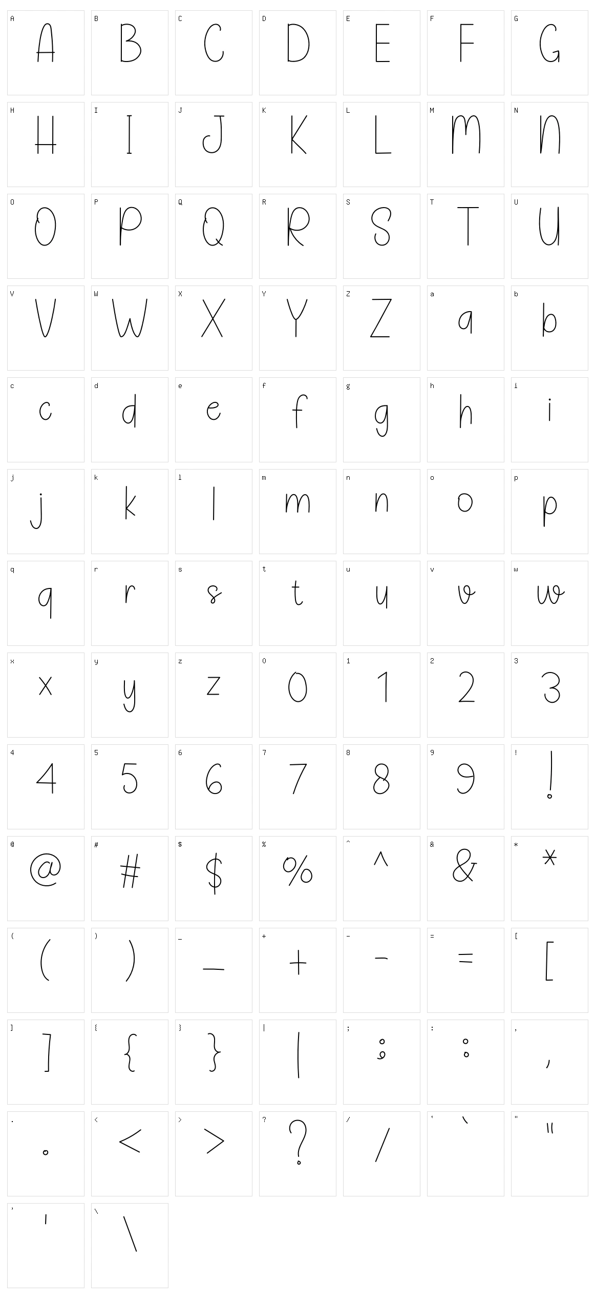Seventeen Character Set