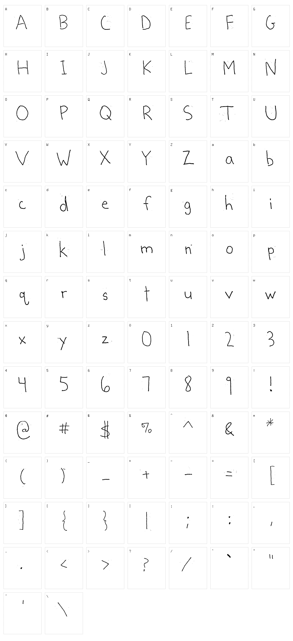 Shabby Ball Point Character Set