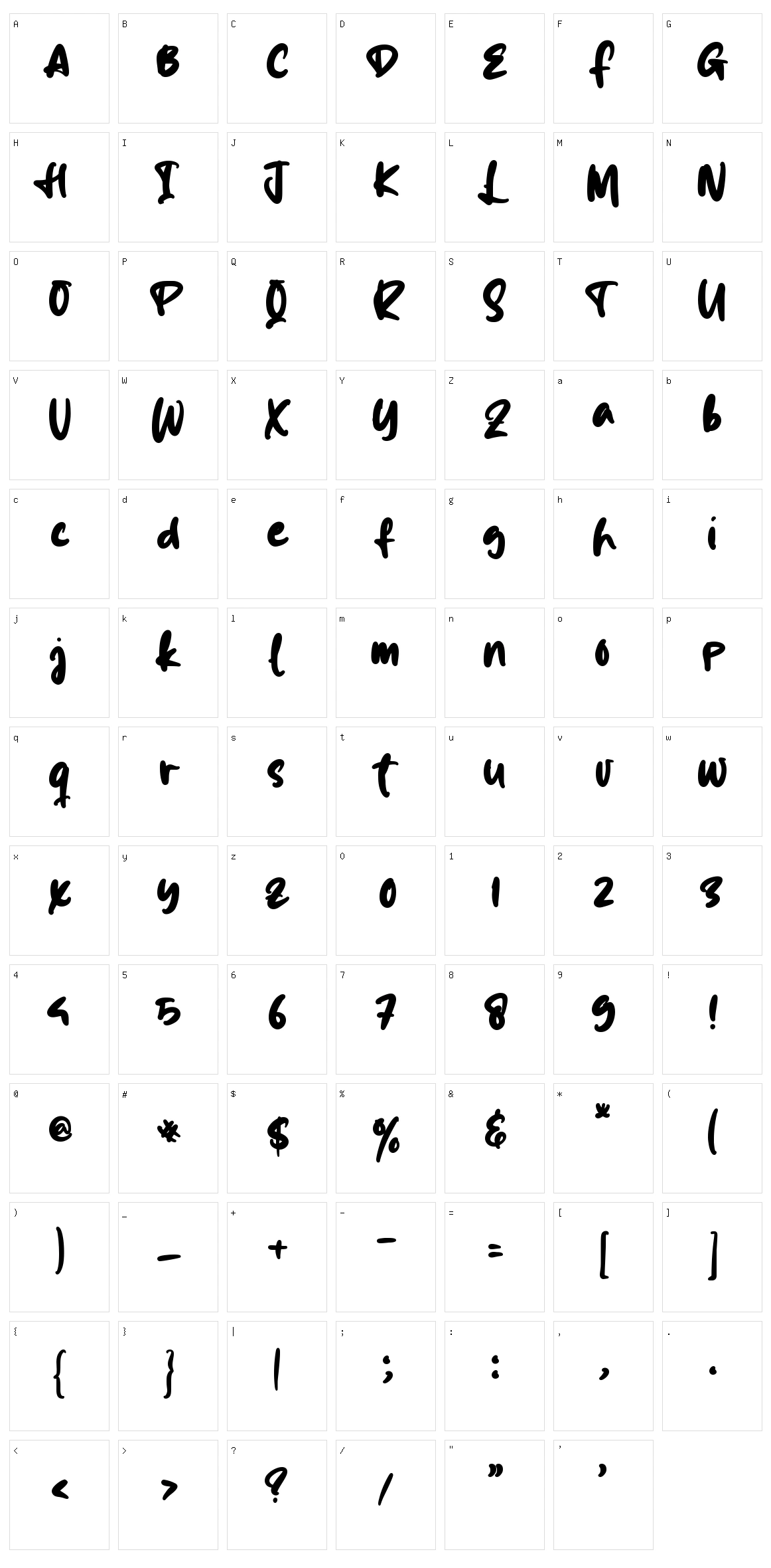 Share Works Character Set