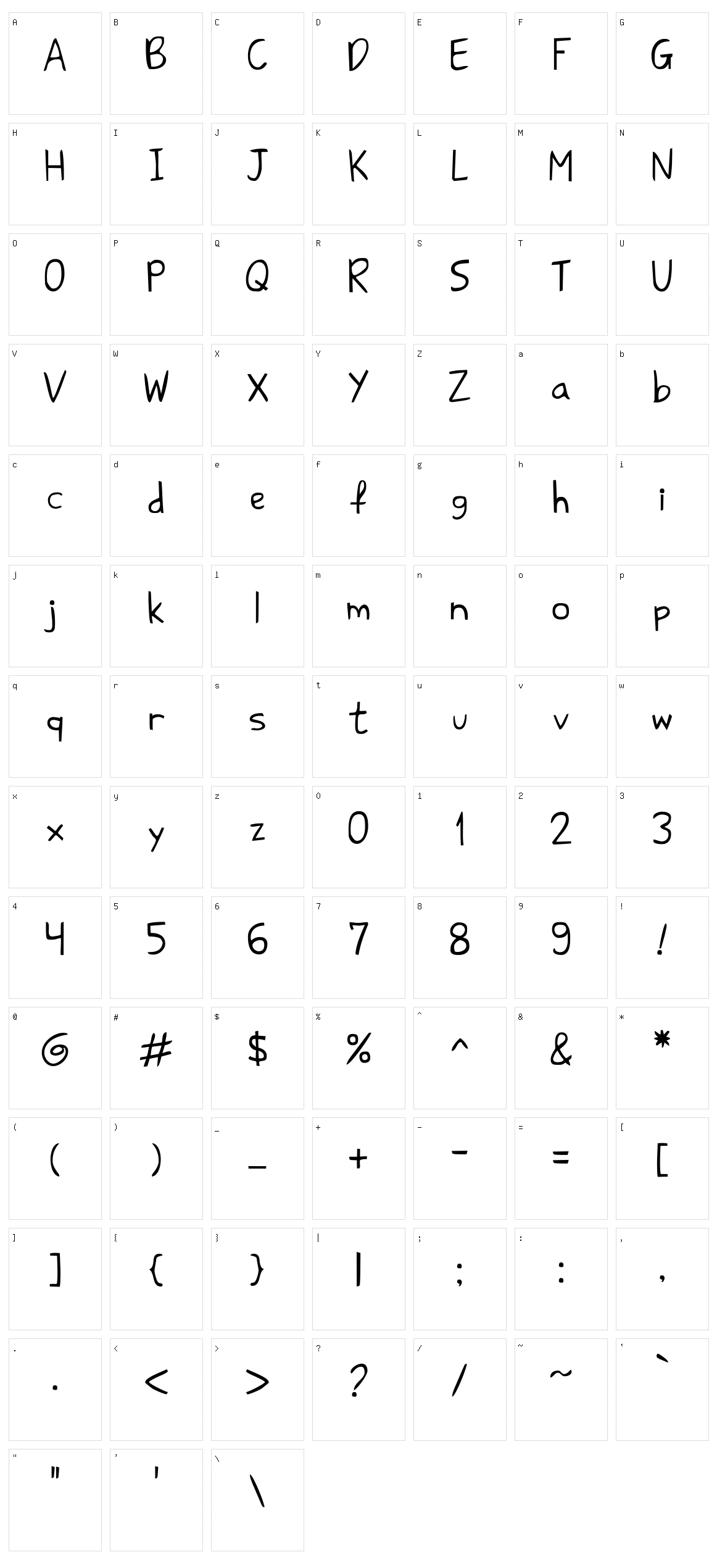 Shark HandWritten ABC Character Set