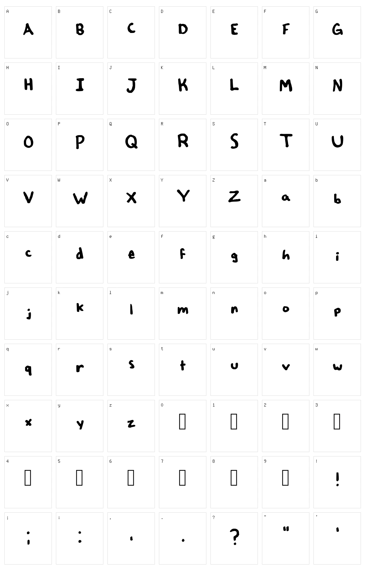 Sharpie Character Set