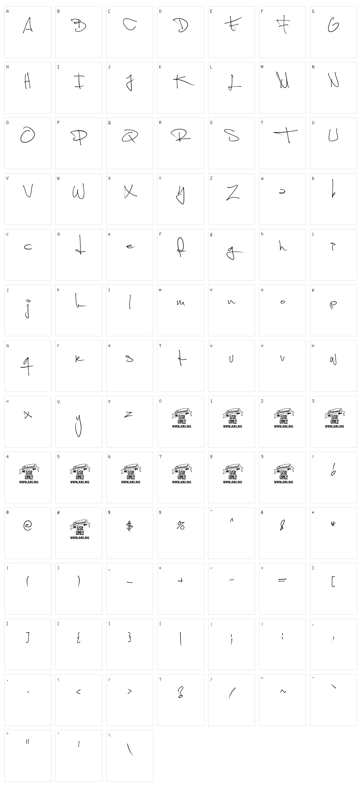 Shimes Two Character Set