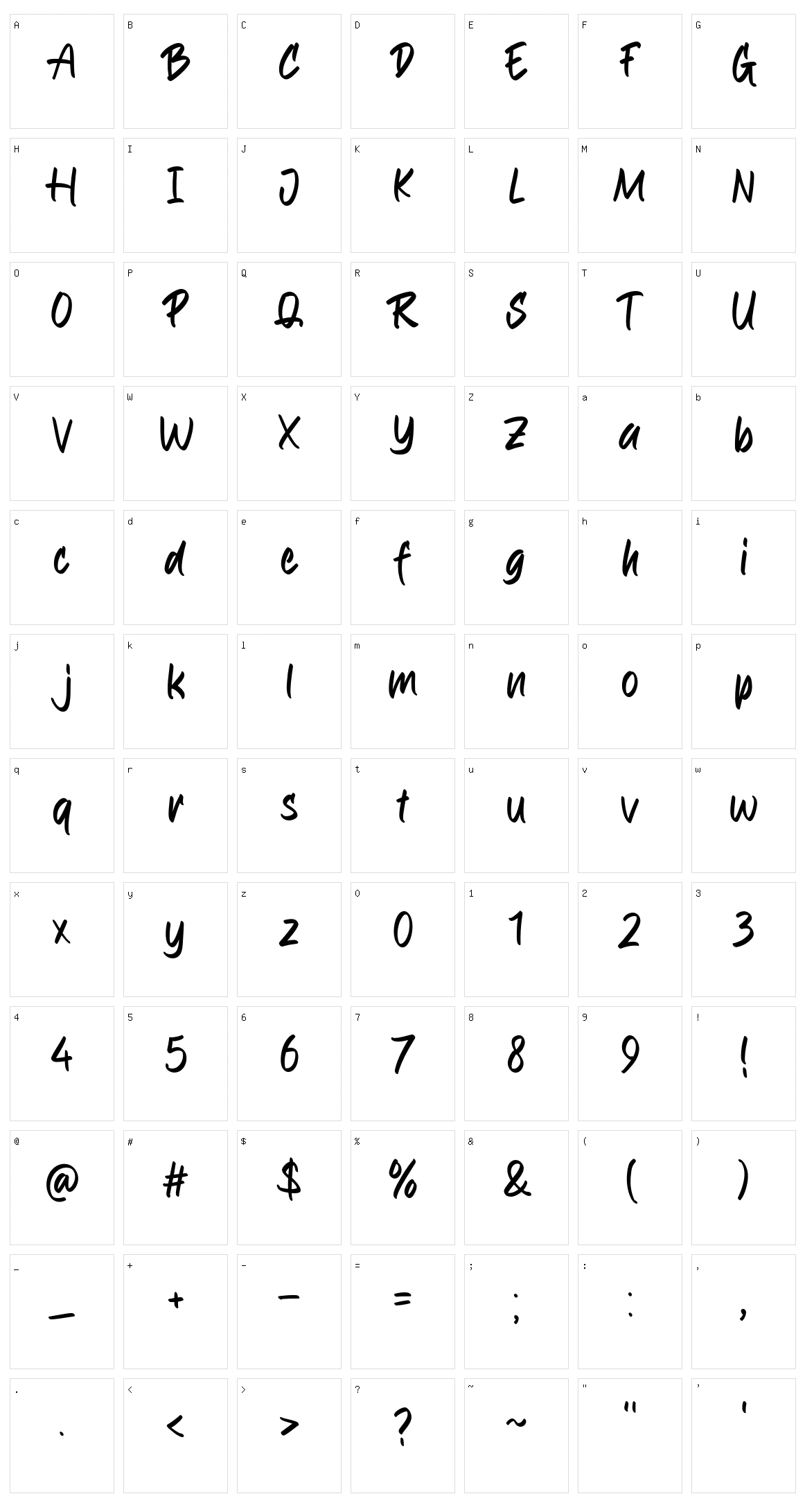 Shinlock Character Set