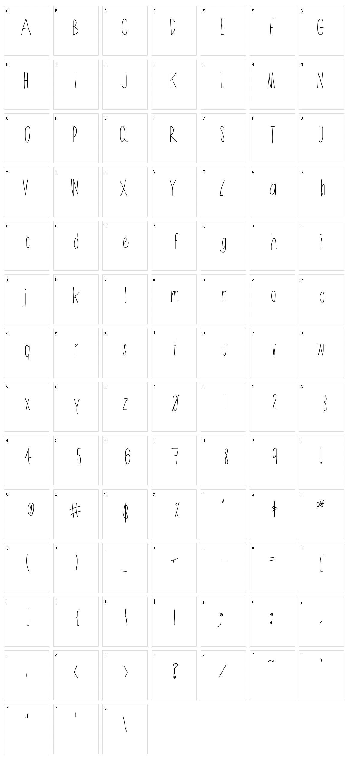 Shithead Character Set