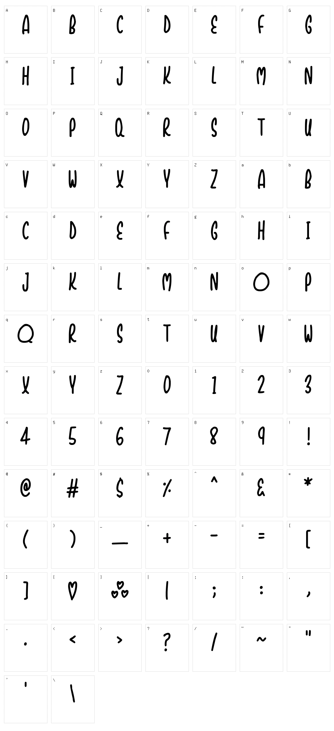 Shockers Character Set