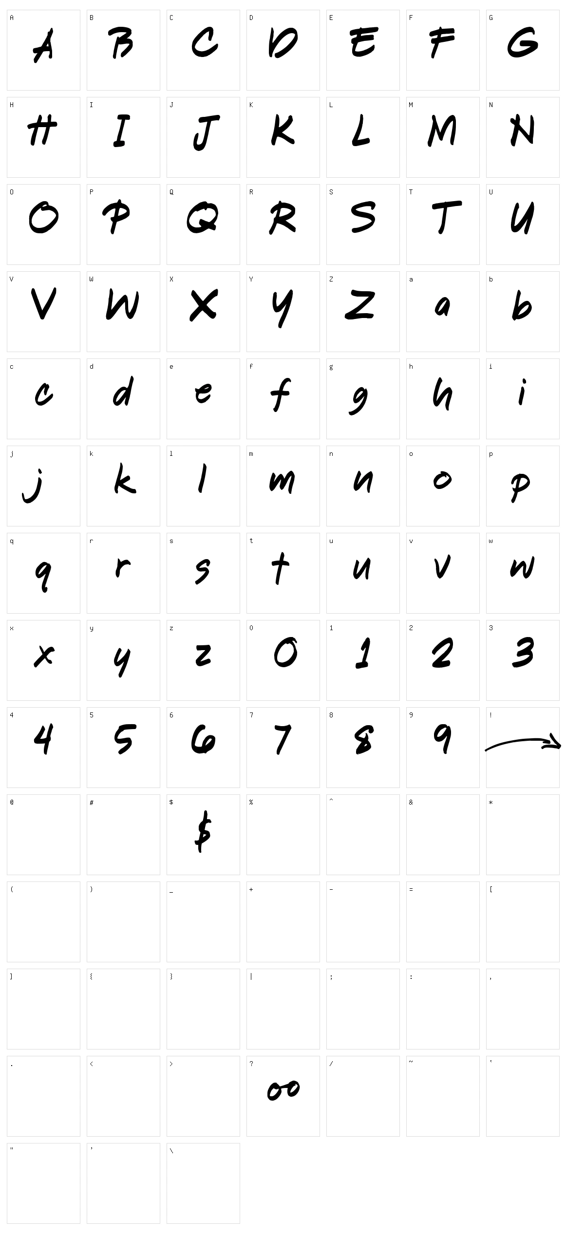 Shooken Character Set