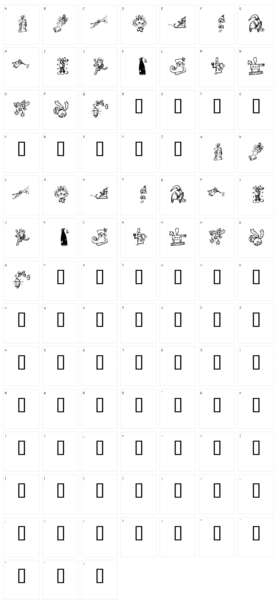 KR Christmas 2002 Character Set