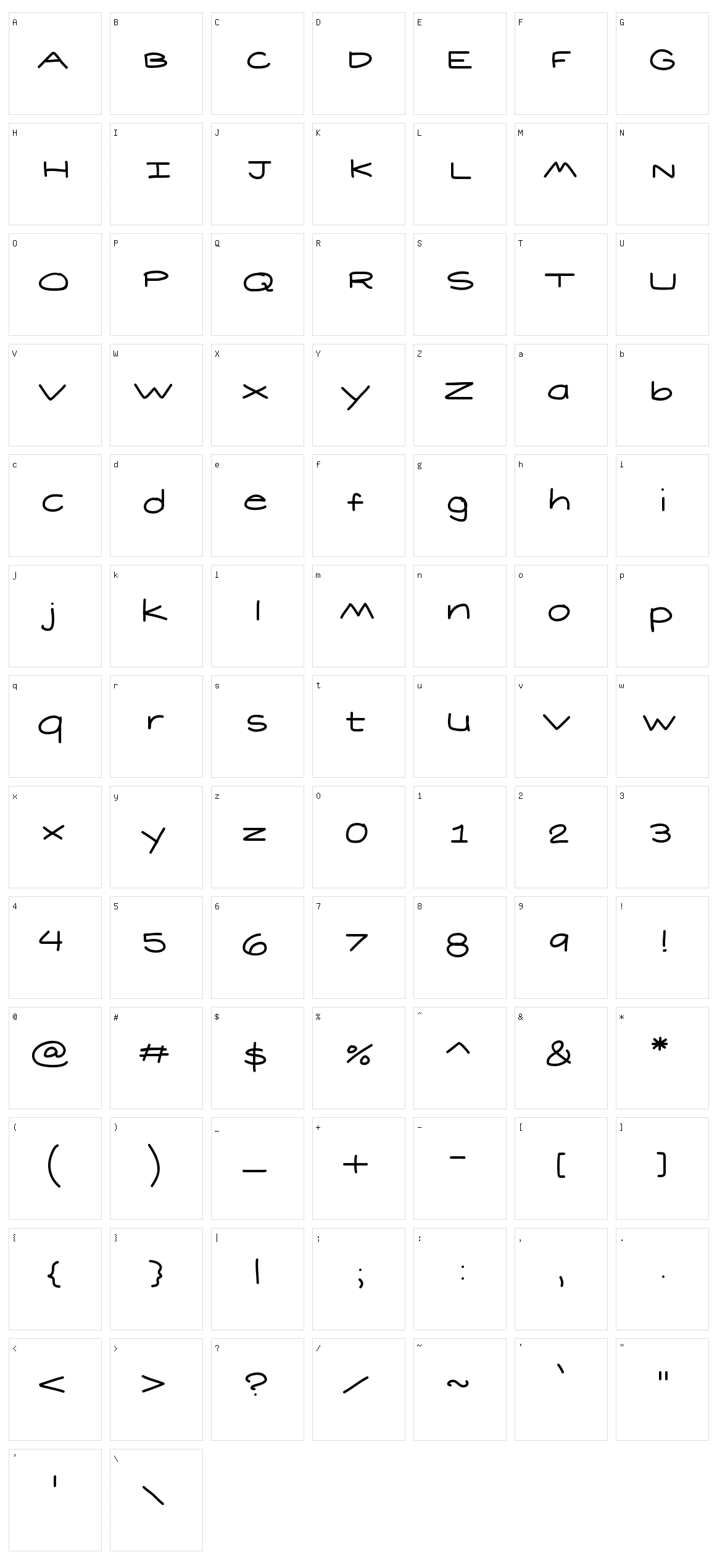 Short Character Set