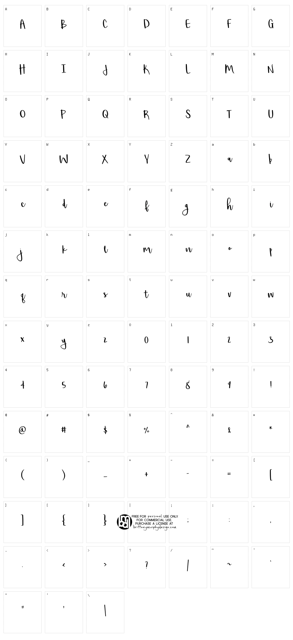 Shorthalt Character Set