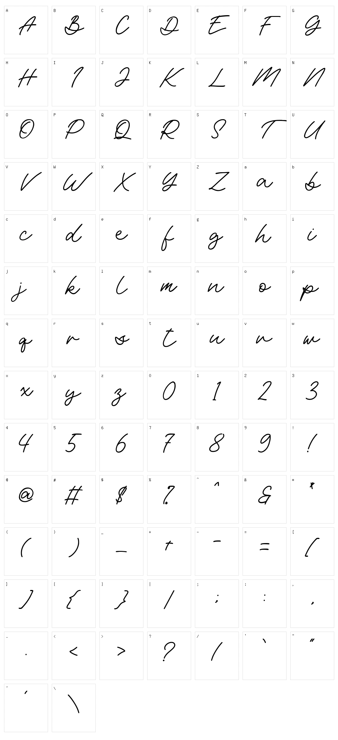 Shortline Character Set