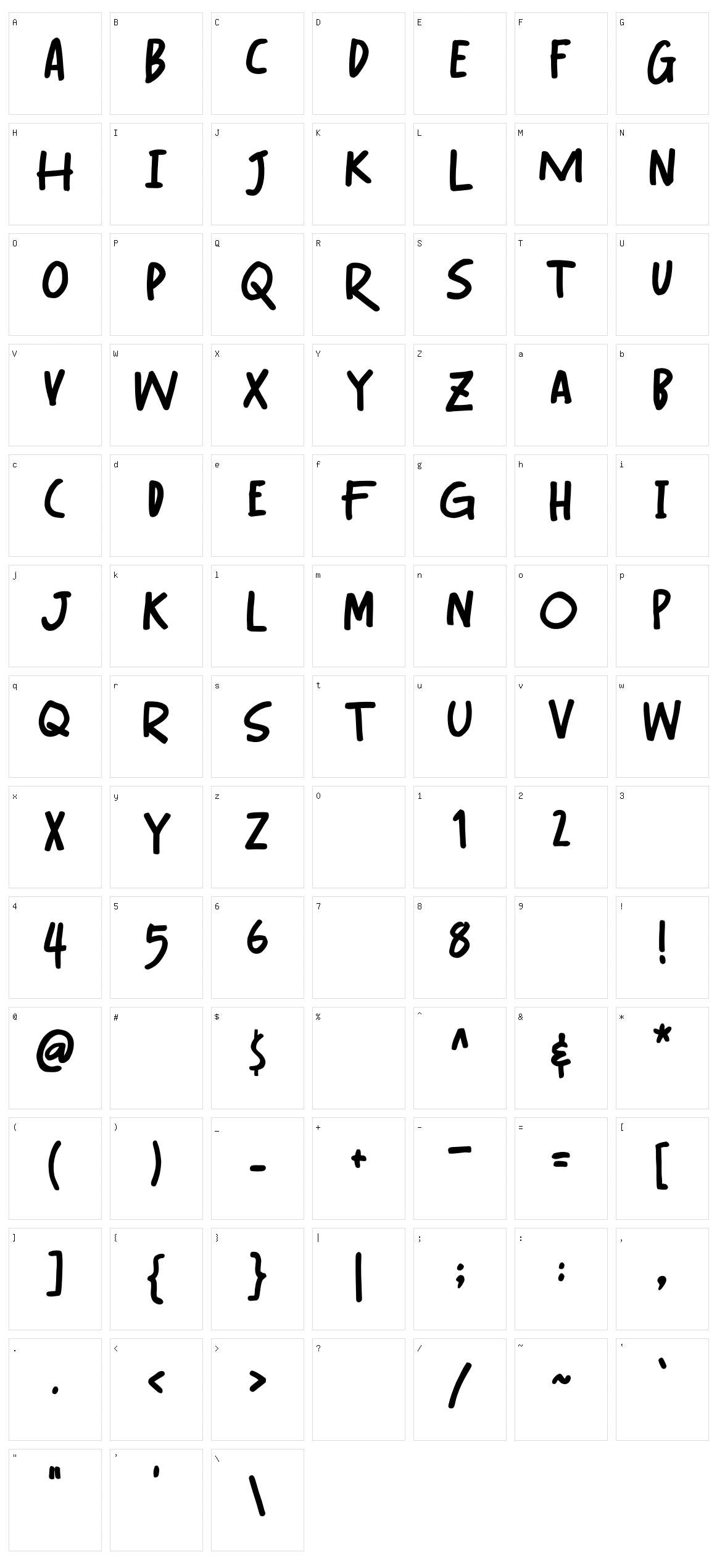 Shutter Character Set