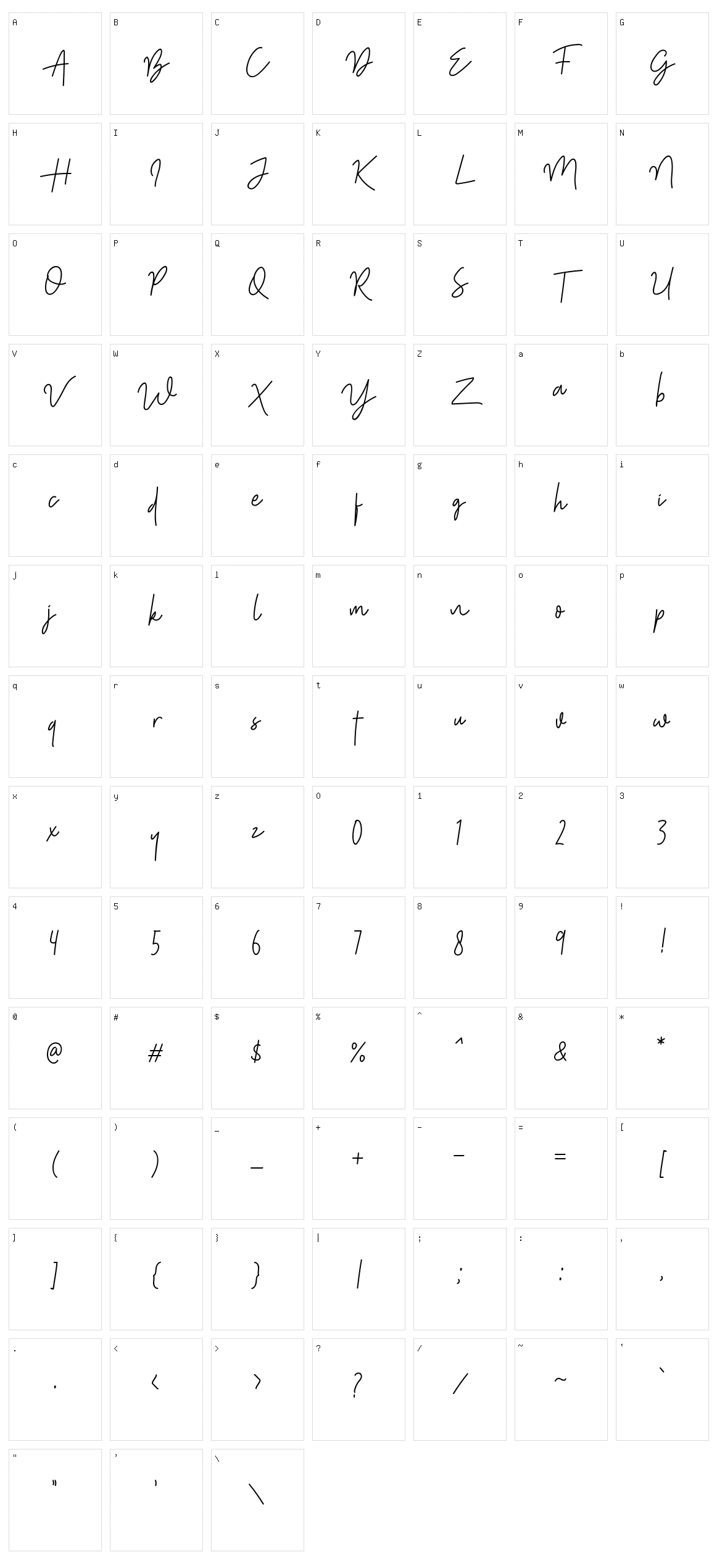 Shutter Stone Character Set