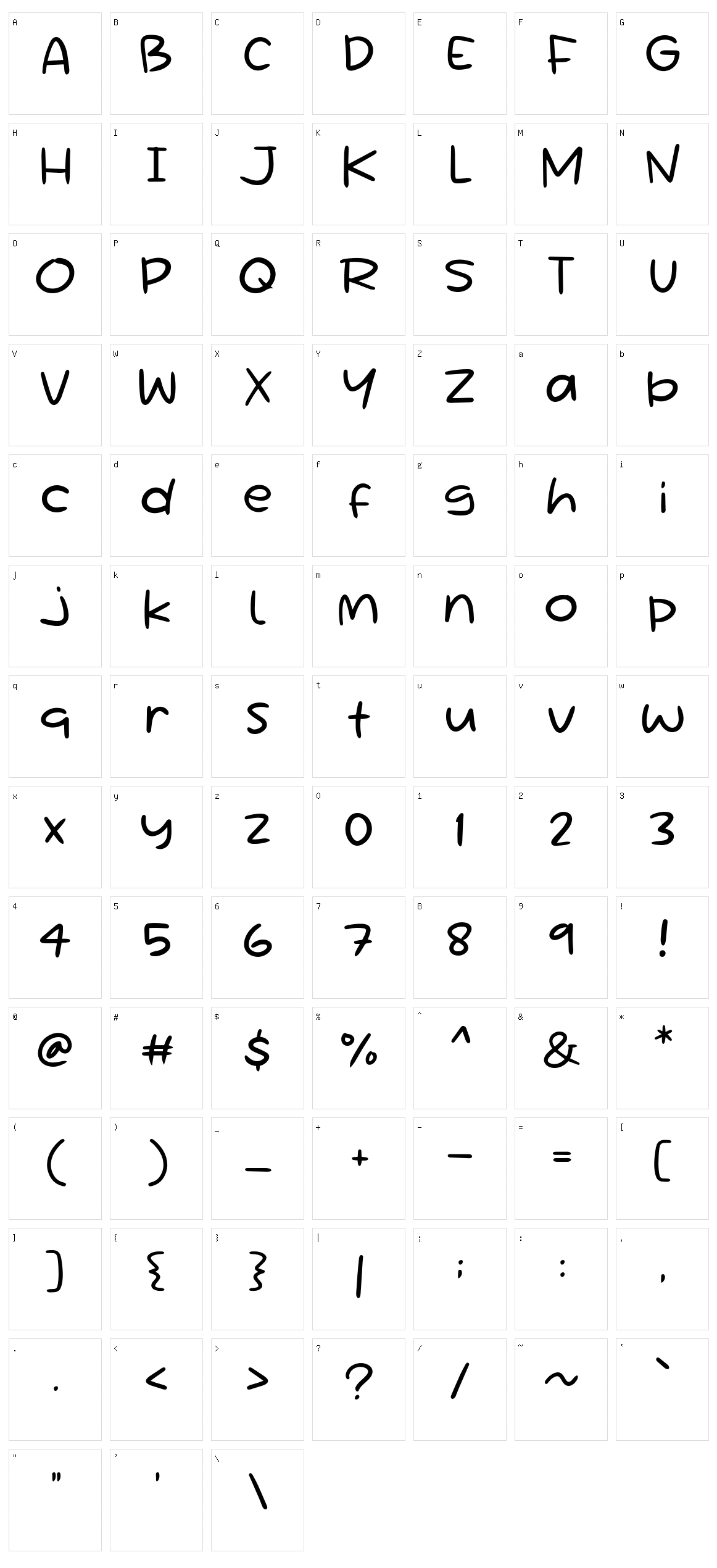 Si Ikan Character Set