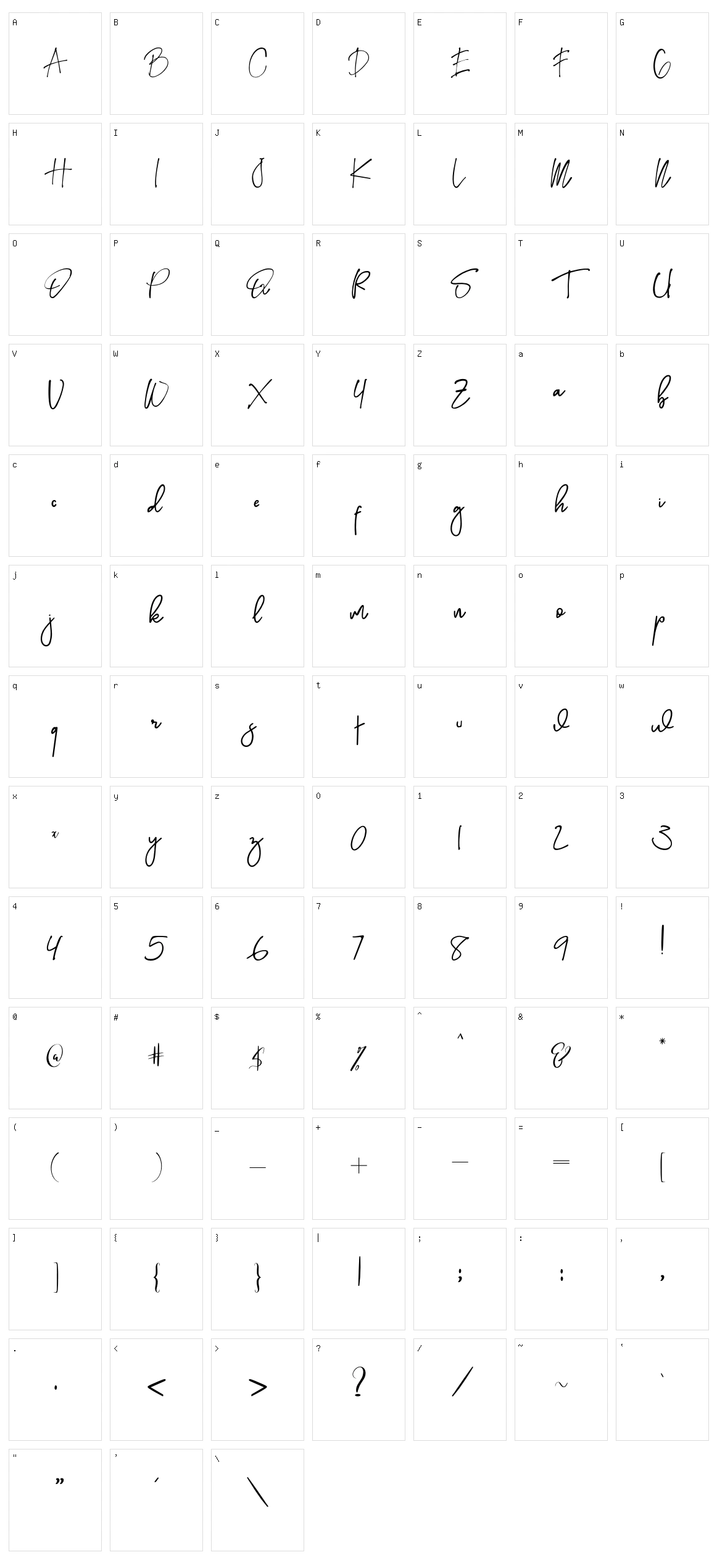 Siabanghand Character Set