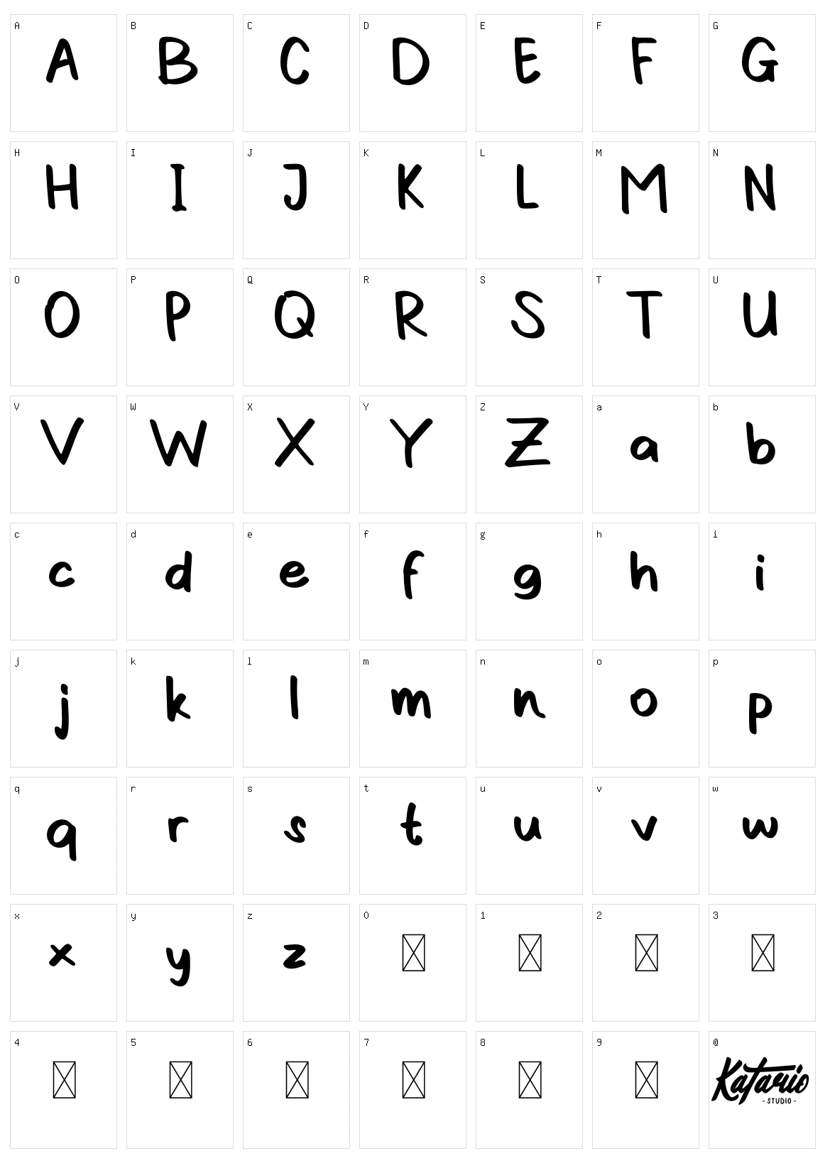 Sidenotez Character Set