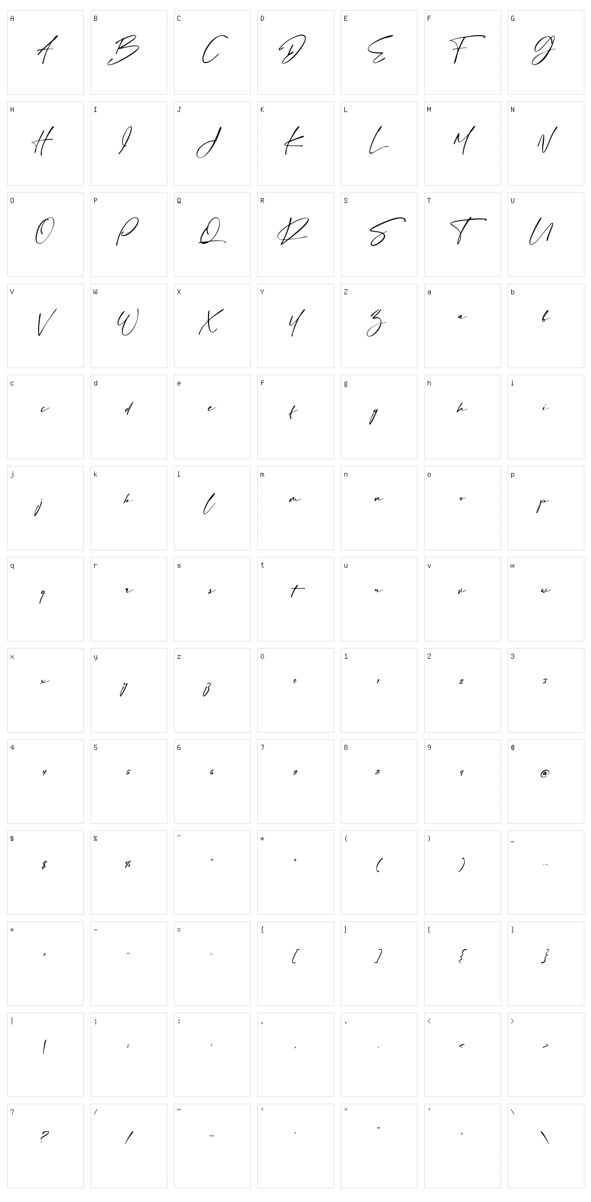 Sign Style Character Set
