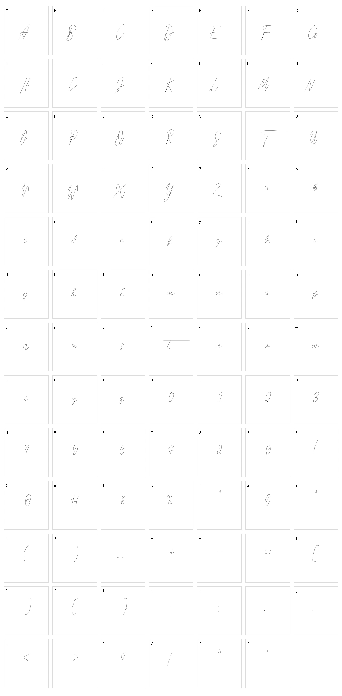 Signature Love Character Set