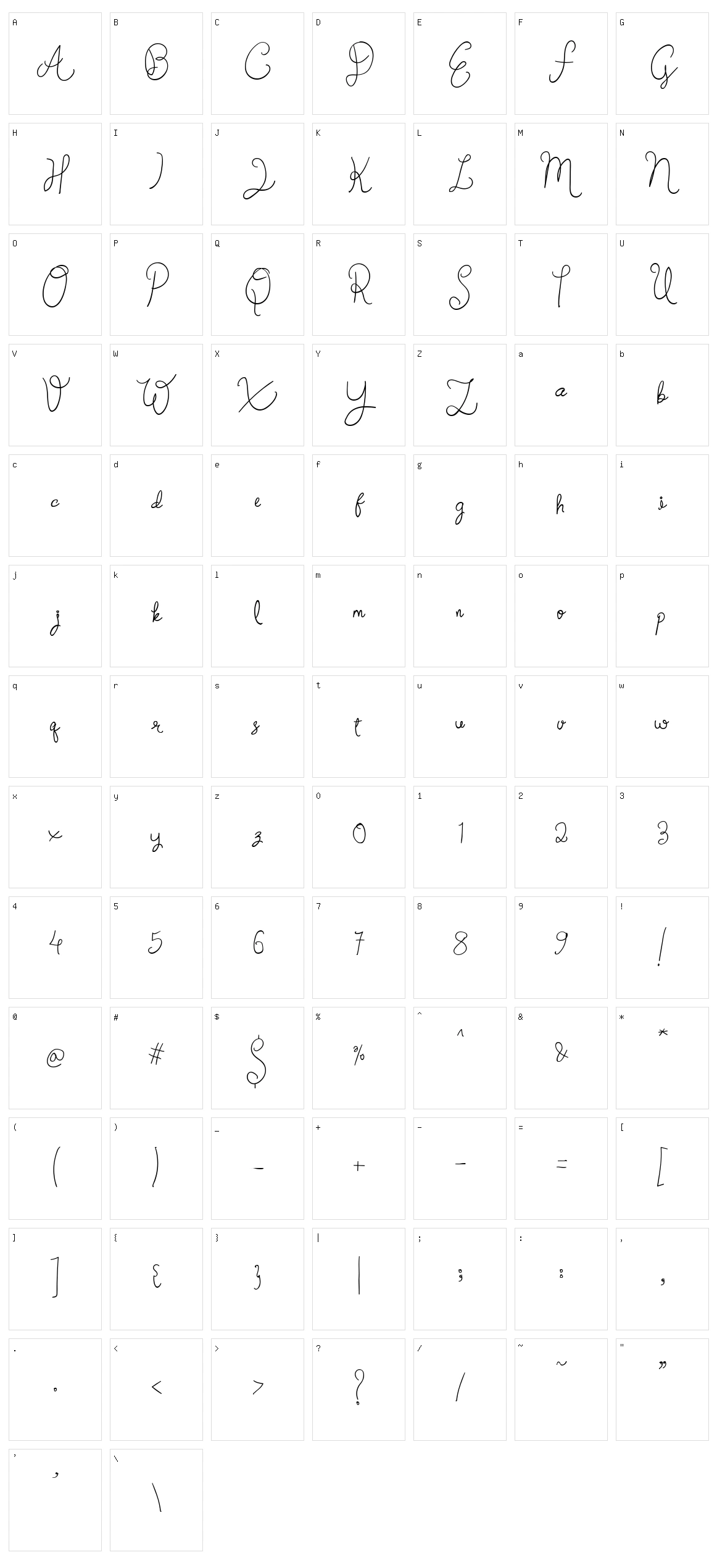 Signature Street Character Set