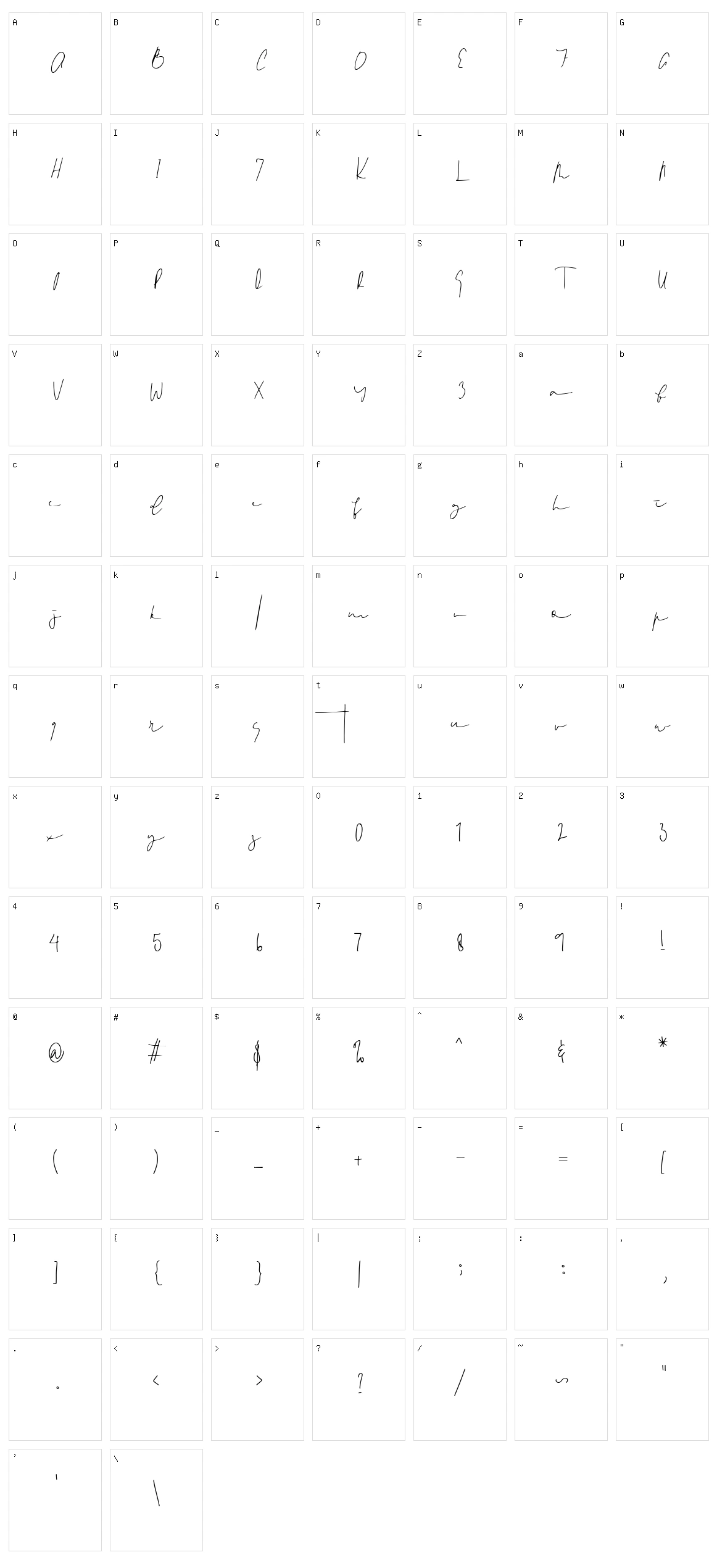 Signed Character Set