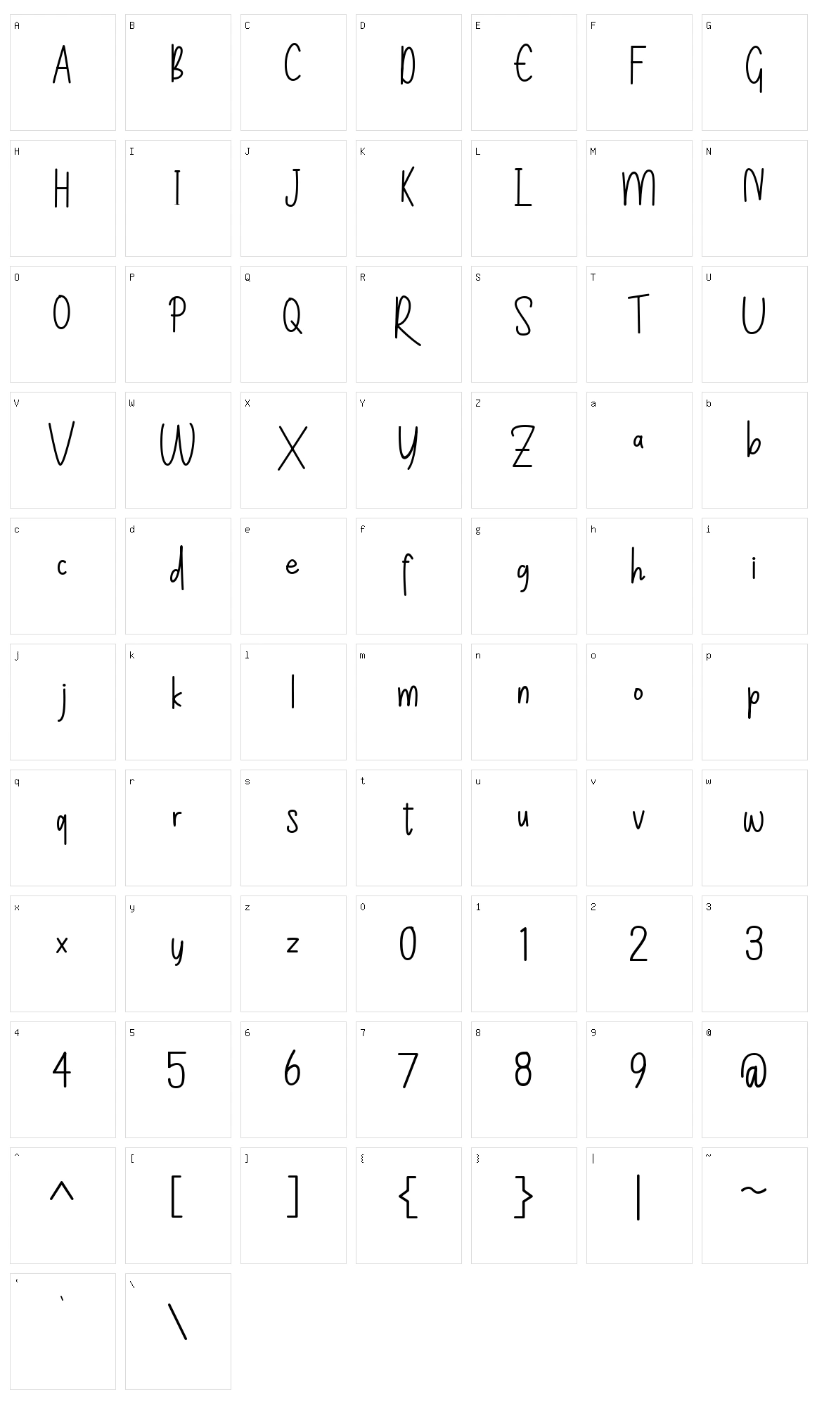 Sihaby Character Set