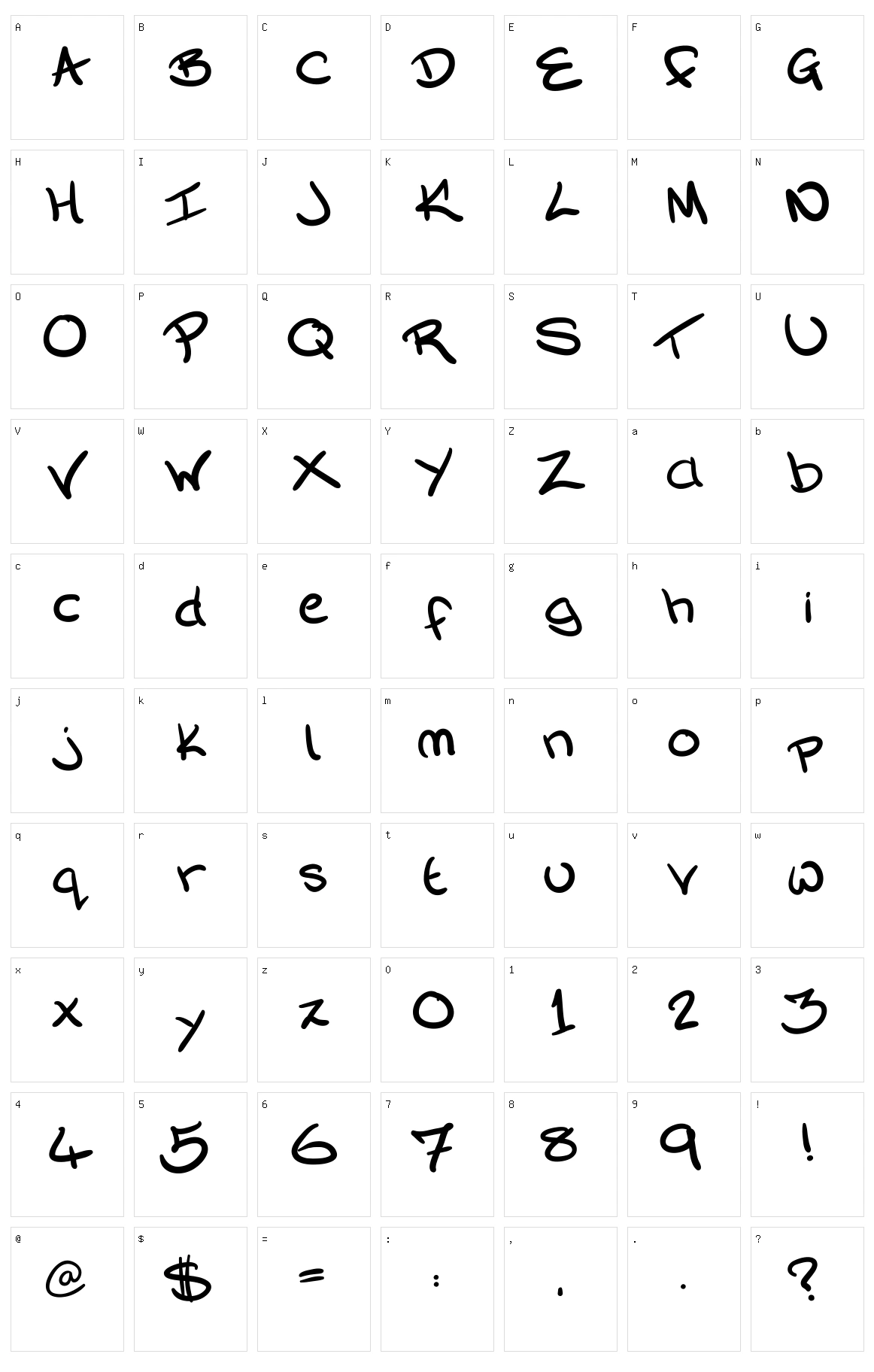 Silky Written Character Set