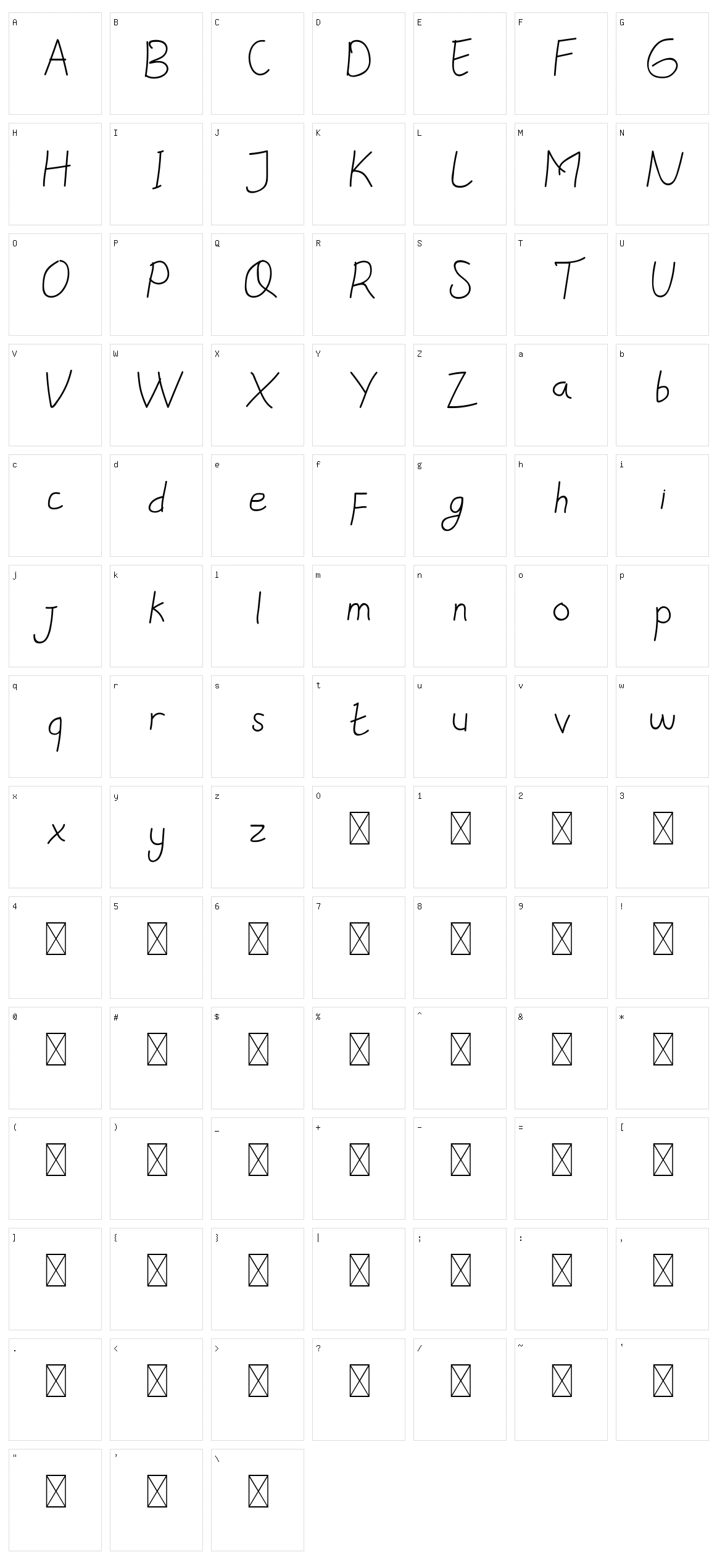 Sillmy Sans Character Set