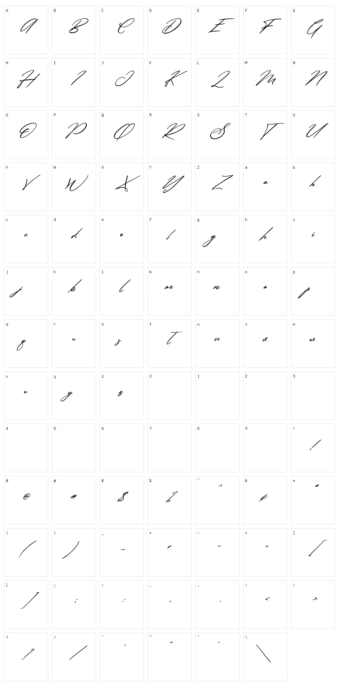 Simanice Character Set