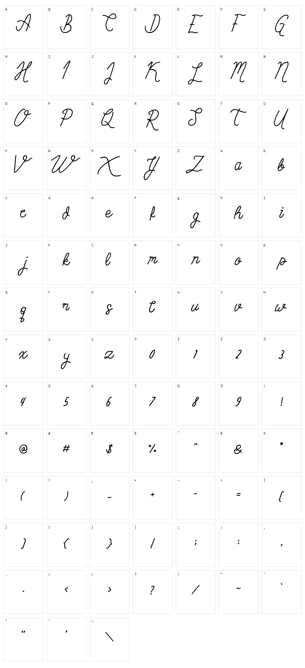 Simbok Pudjie Character Set