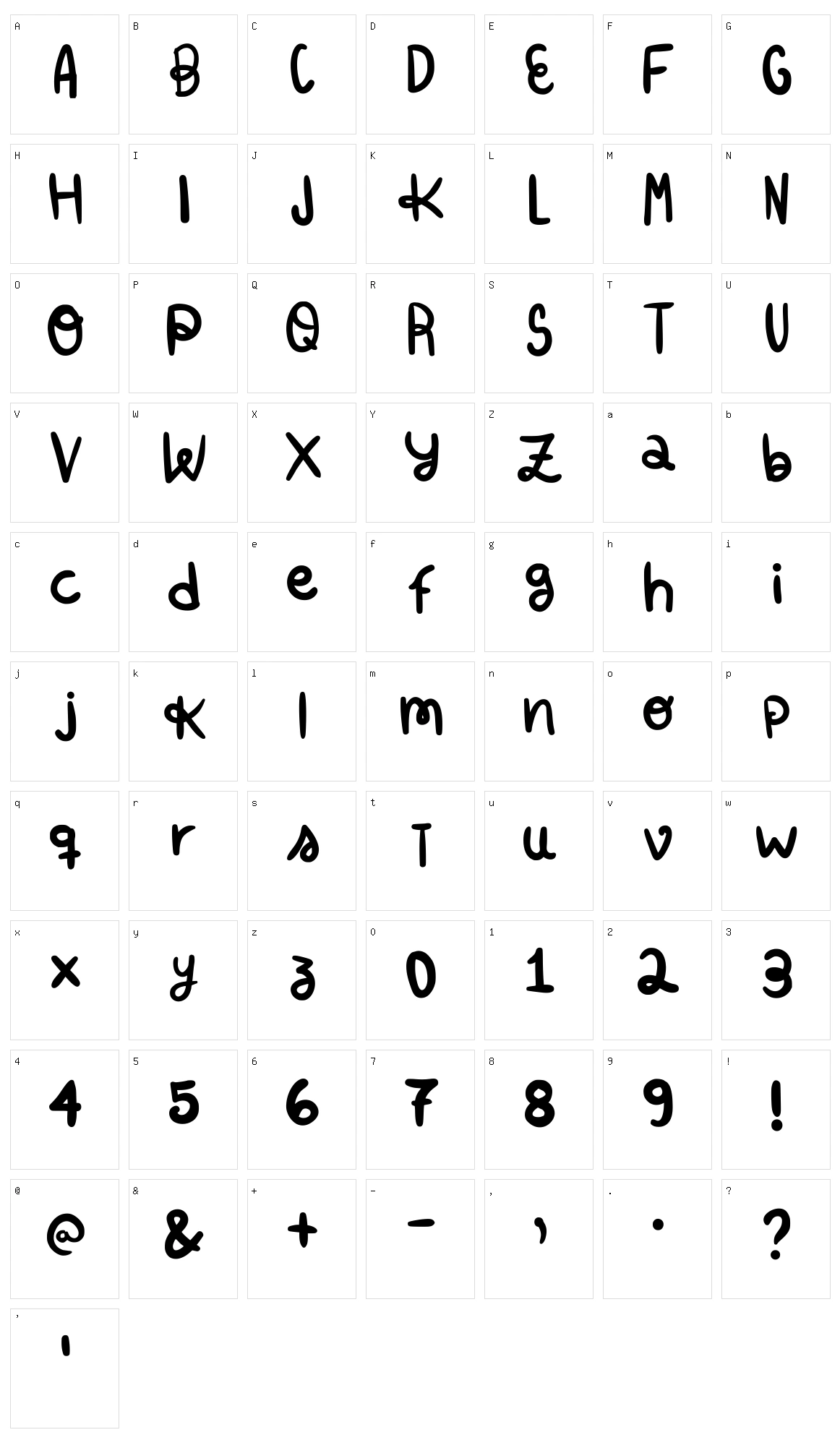 Simon Character Set