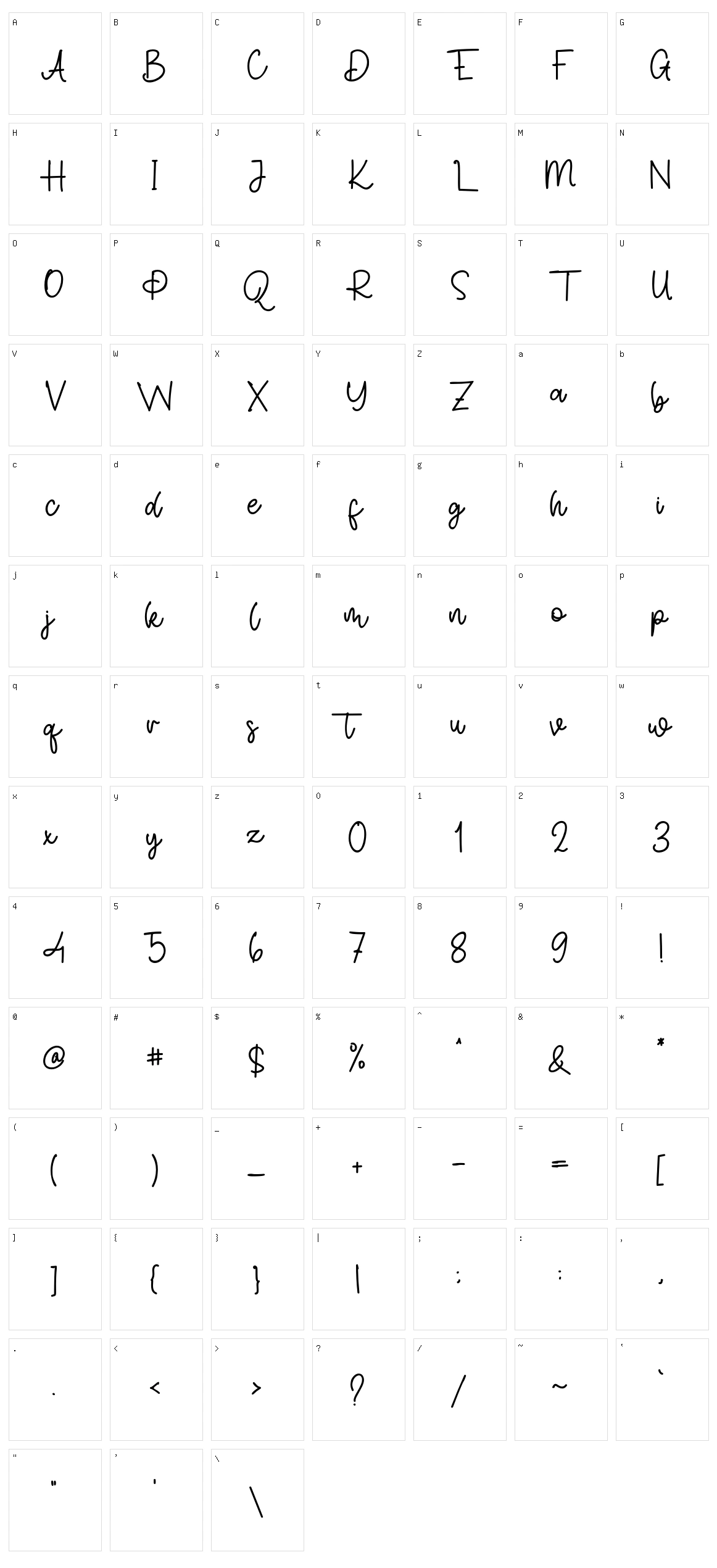 Simon Allice Character Set