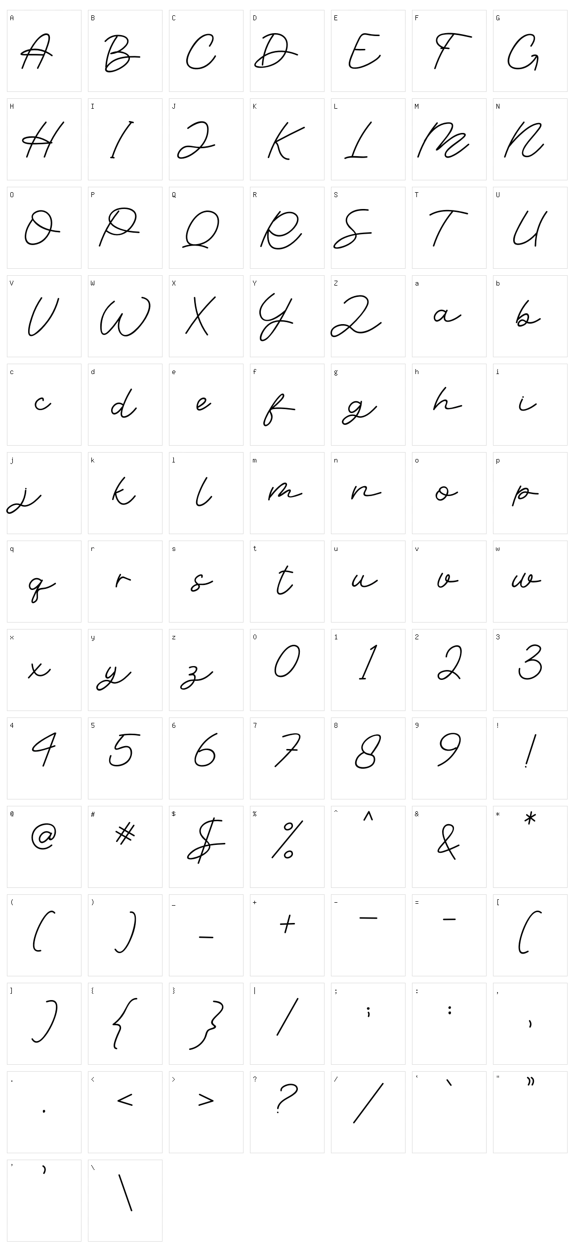 Simple Character Set