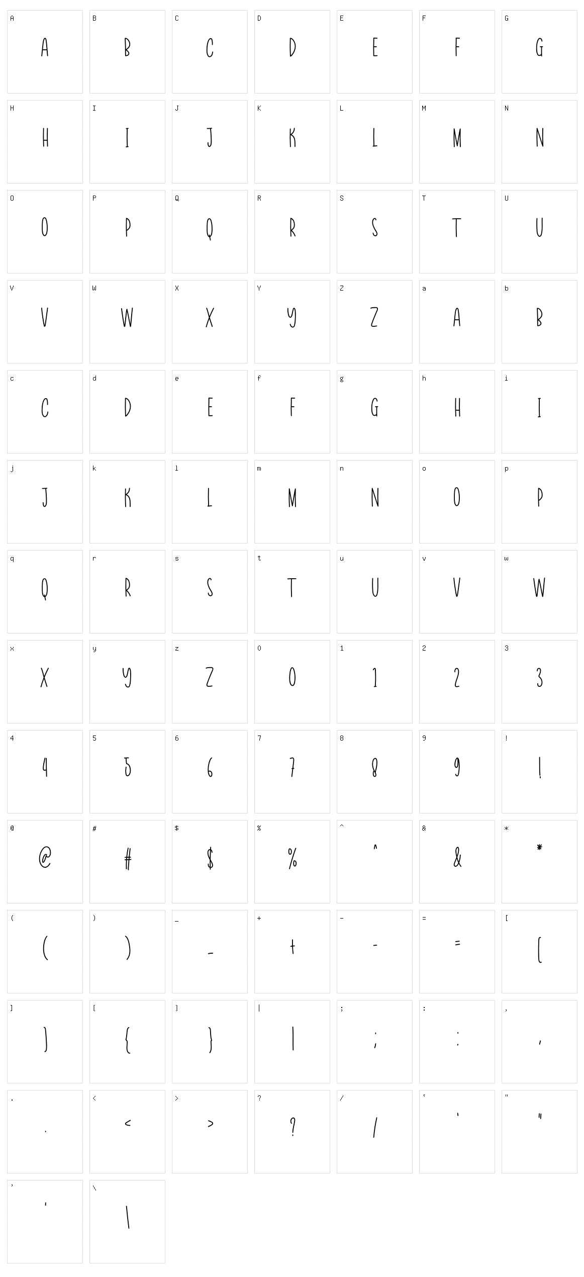 Simple And Minimalis Character Set