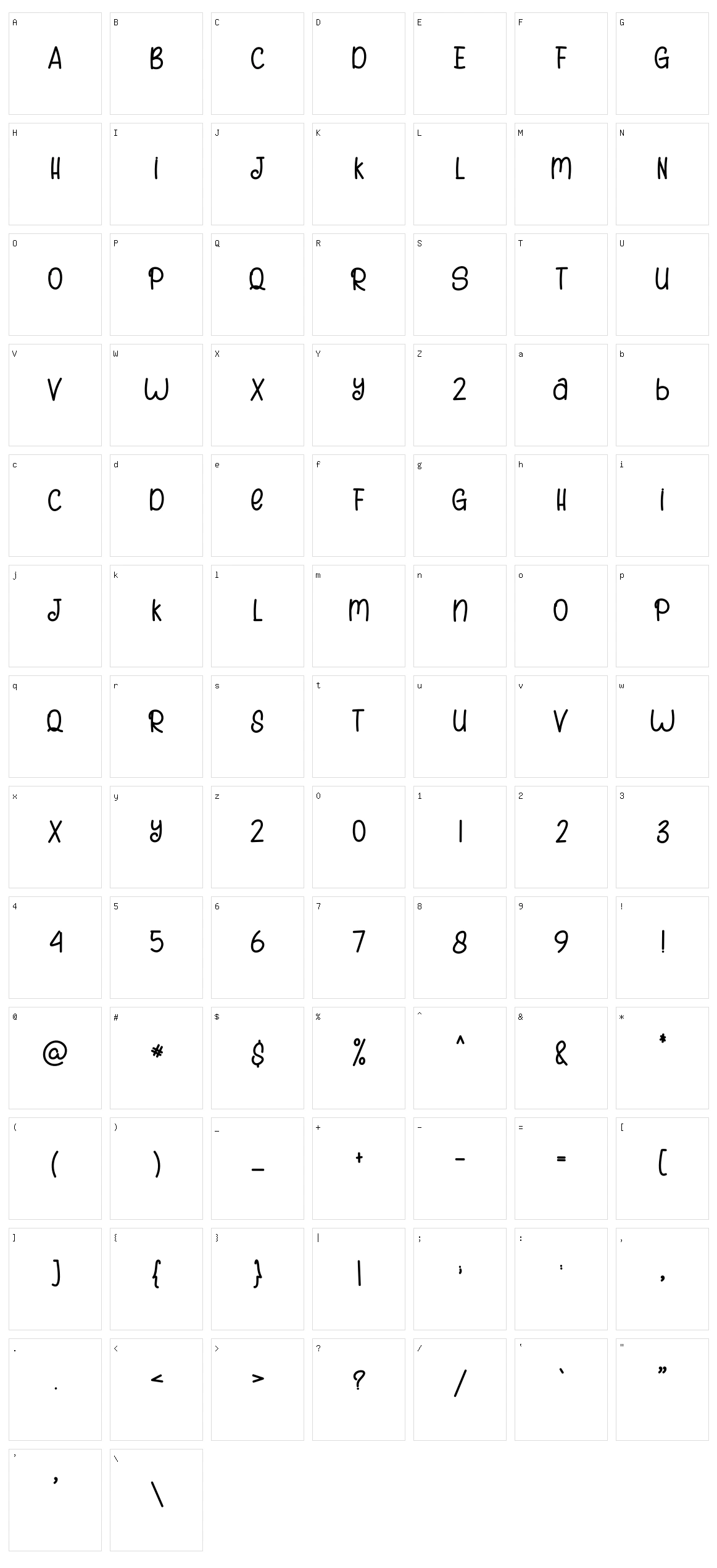 Simple Black Character Set