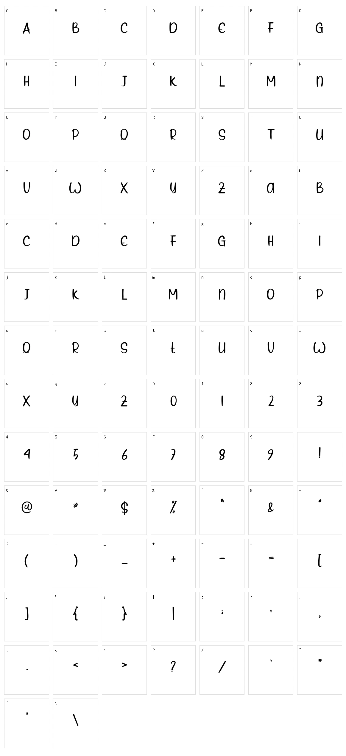 Simple Family Character Set