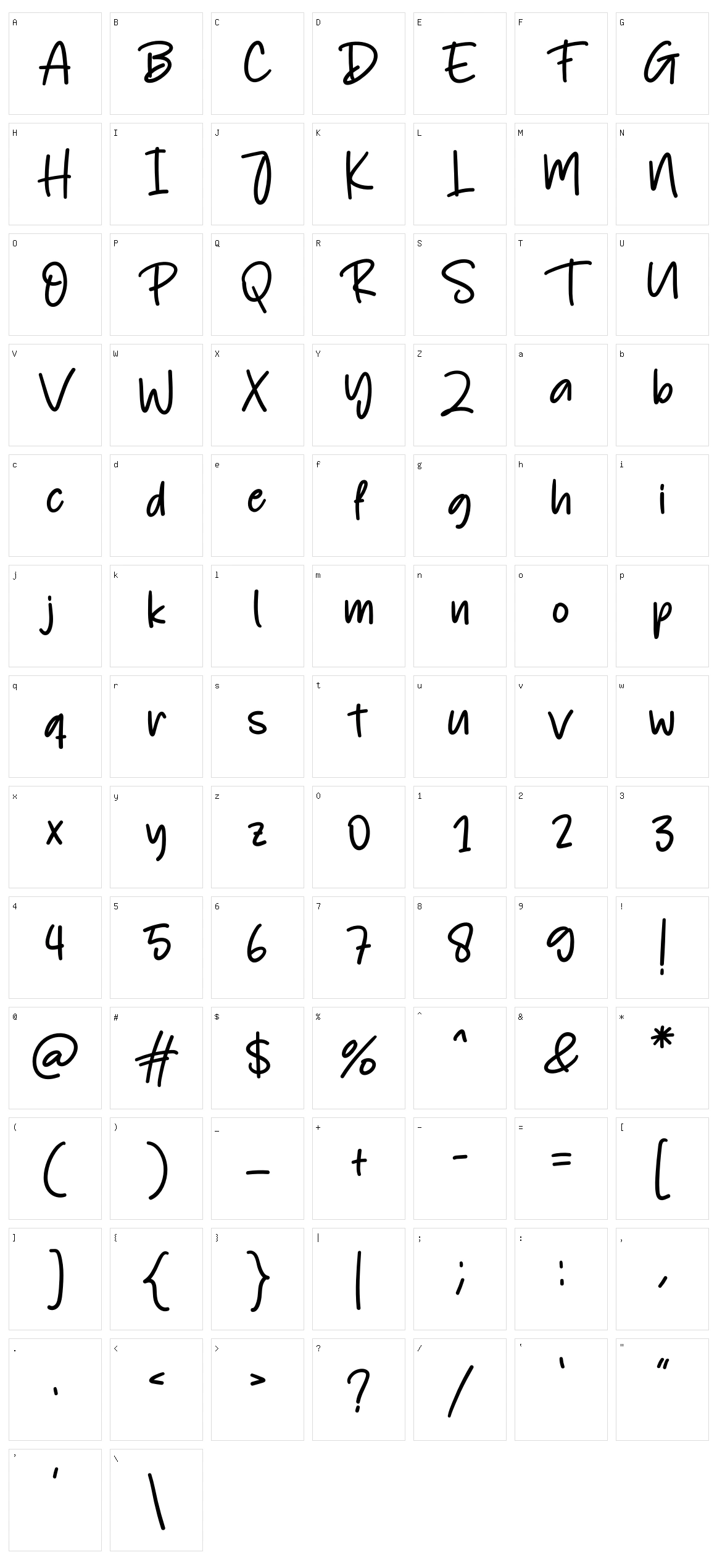 Simple Handmade Character Set