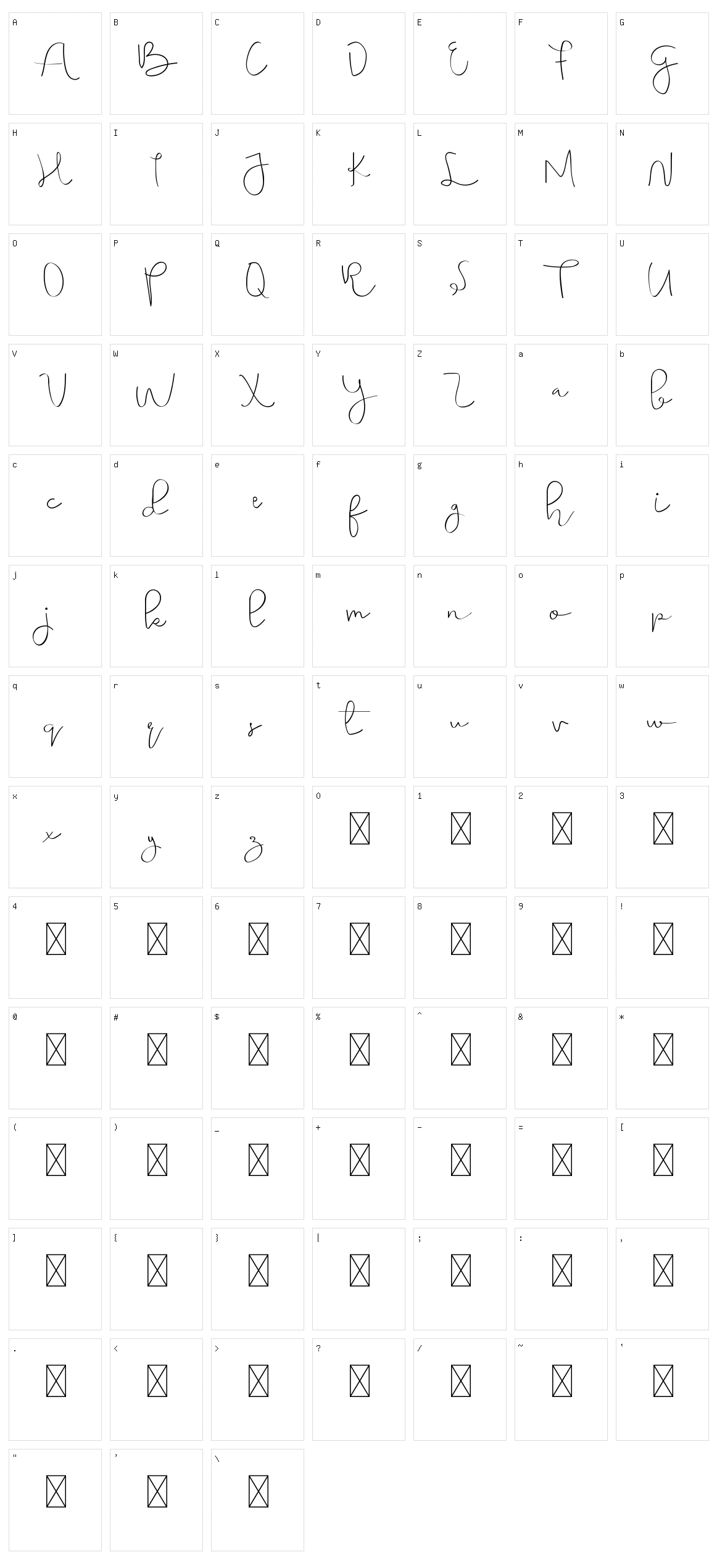 Simple Harmony Character Set