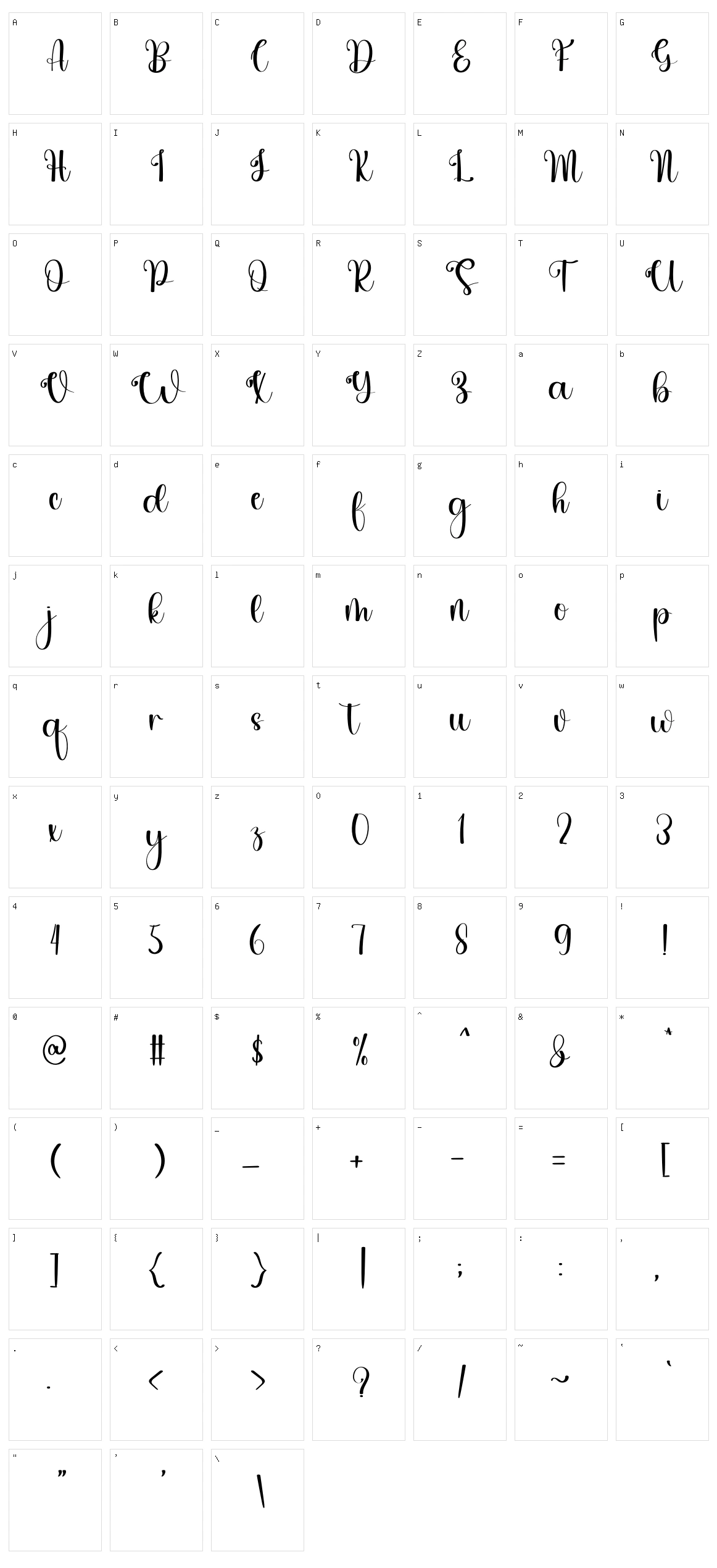 Simple Minimalist Character Set